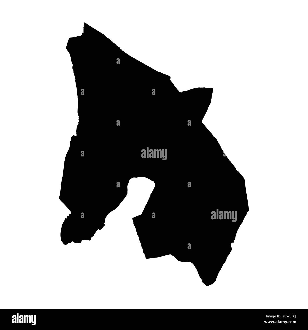 Vector map St. George's. Isolated vector Illustration. Black on White background. EPS 10 Illustration. Stock Vector