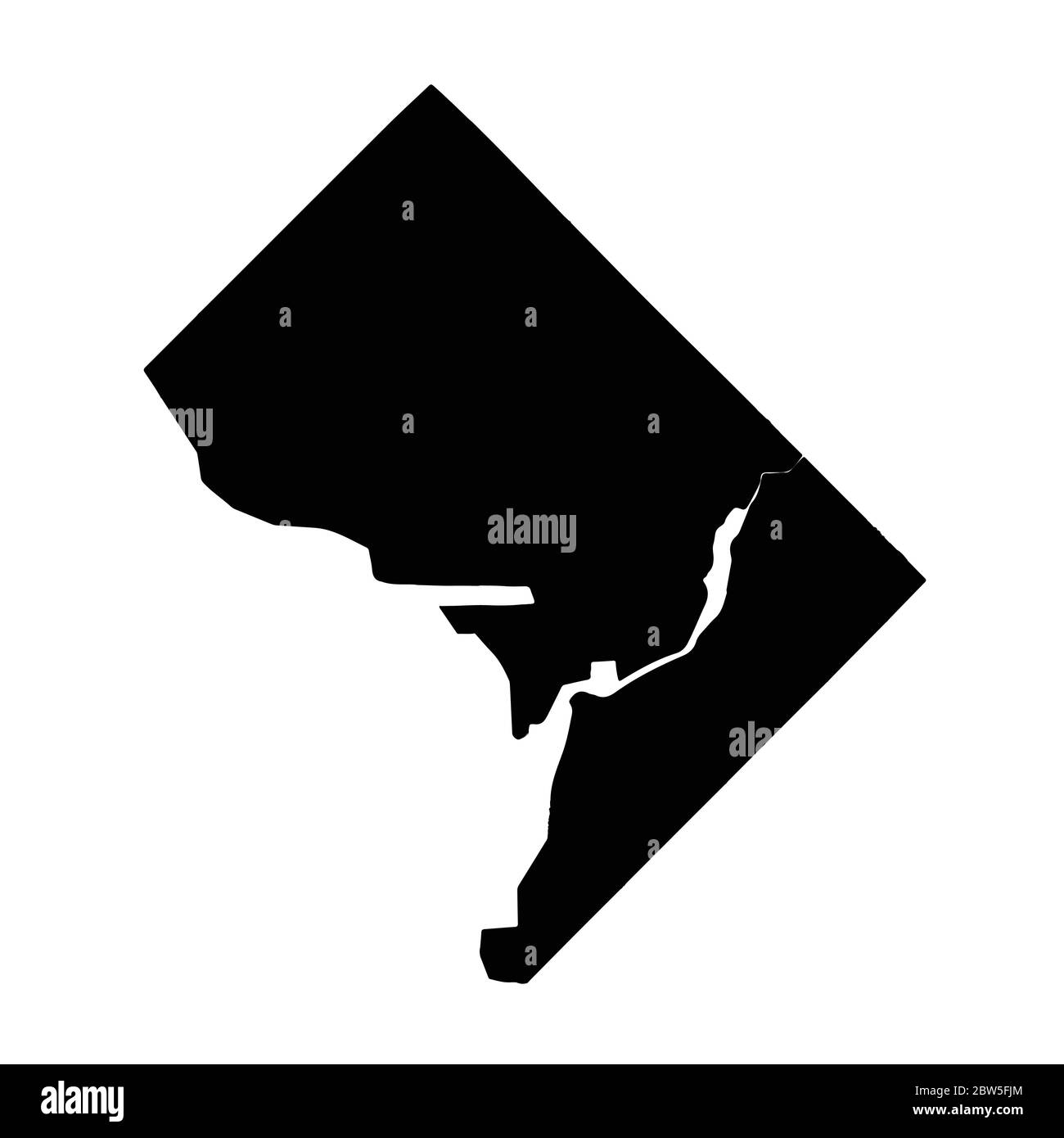 Vector map Washington. Isolated vector Illustration. Black on White ...