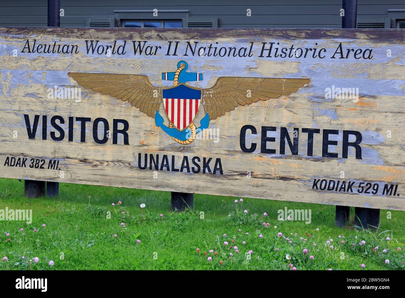 World War 2 Museum, Dutch Harbor, Amaknak Island, Aleutian Islands, Alaska, USA Stock Photo