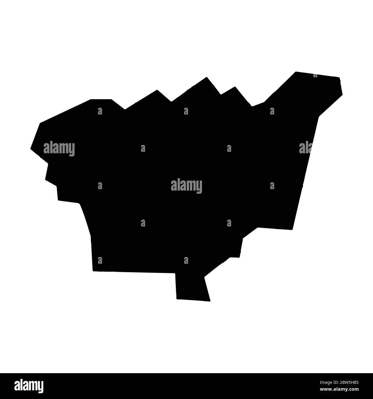 Vector map Beirut. Isolated vector Illustration. Black on White ...