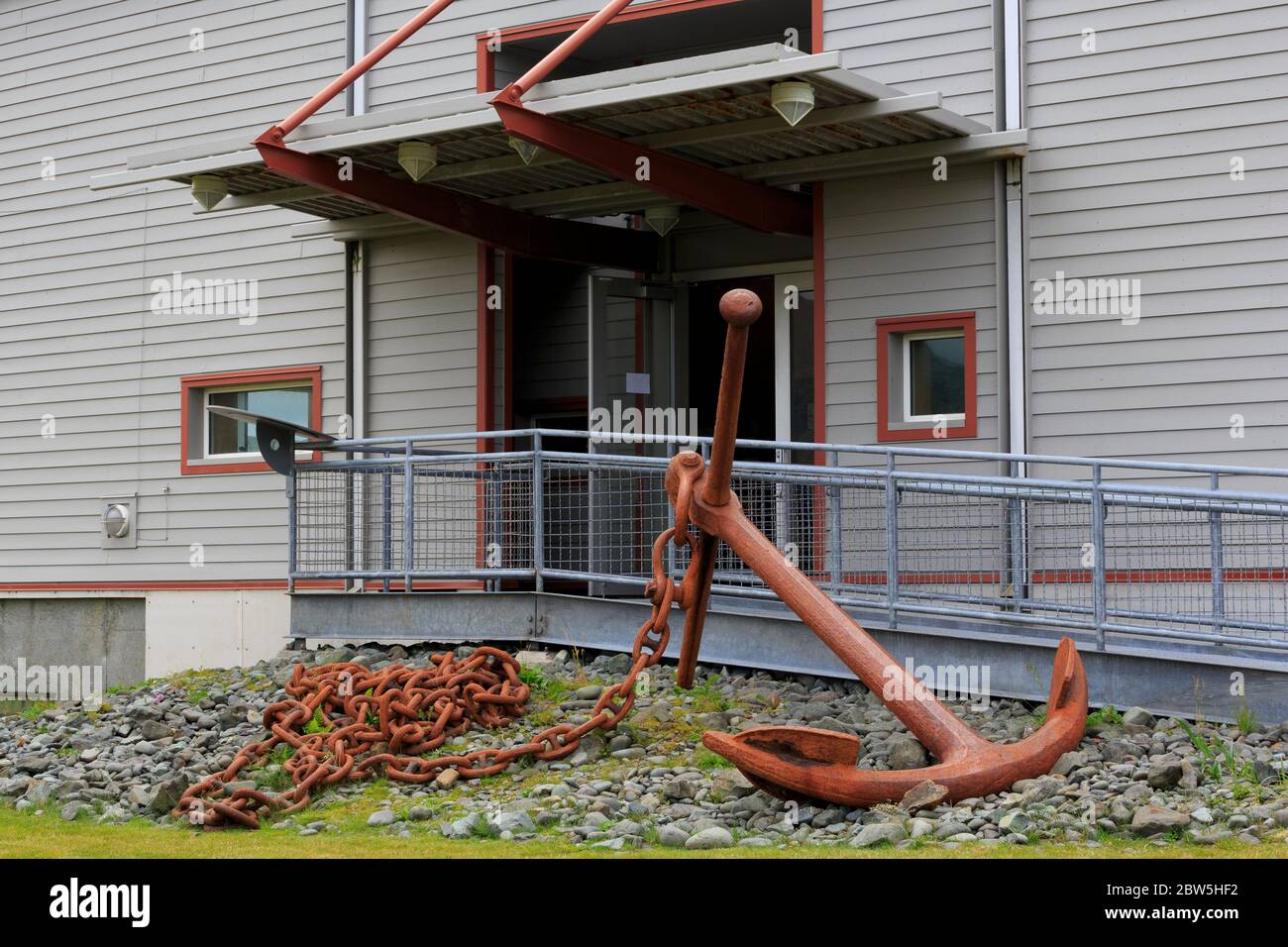 Museum of the Aleutians, Dutch Harbor, Amaknak Island, Aleutian Islands, Alaska, USA Stock Photo