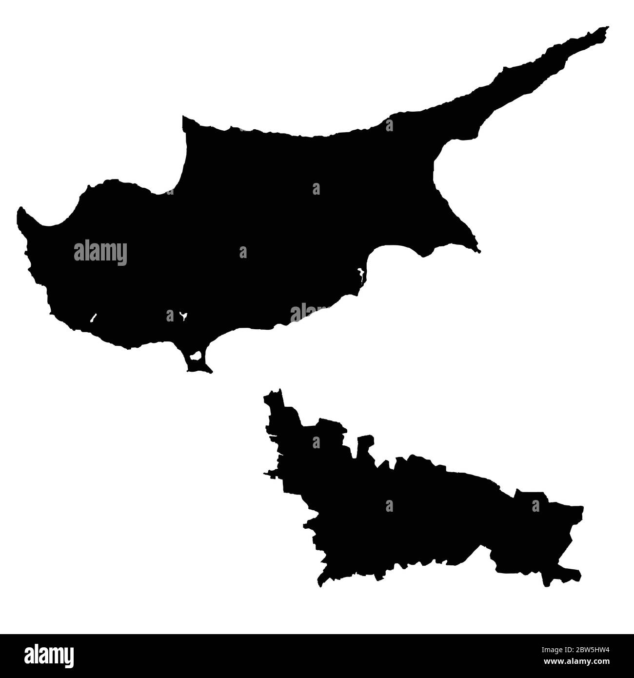 Vector Map Cyprus And Nicosia Country And Capital Isolated Vector   Vector Map Cyprus And Nicosia Country And Capital Isolated Vector Illustration Black On White Background Eps 10 Illustration 2BW5HW4 