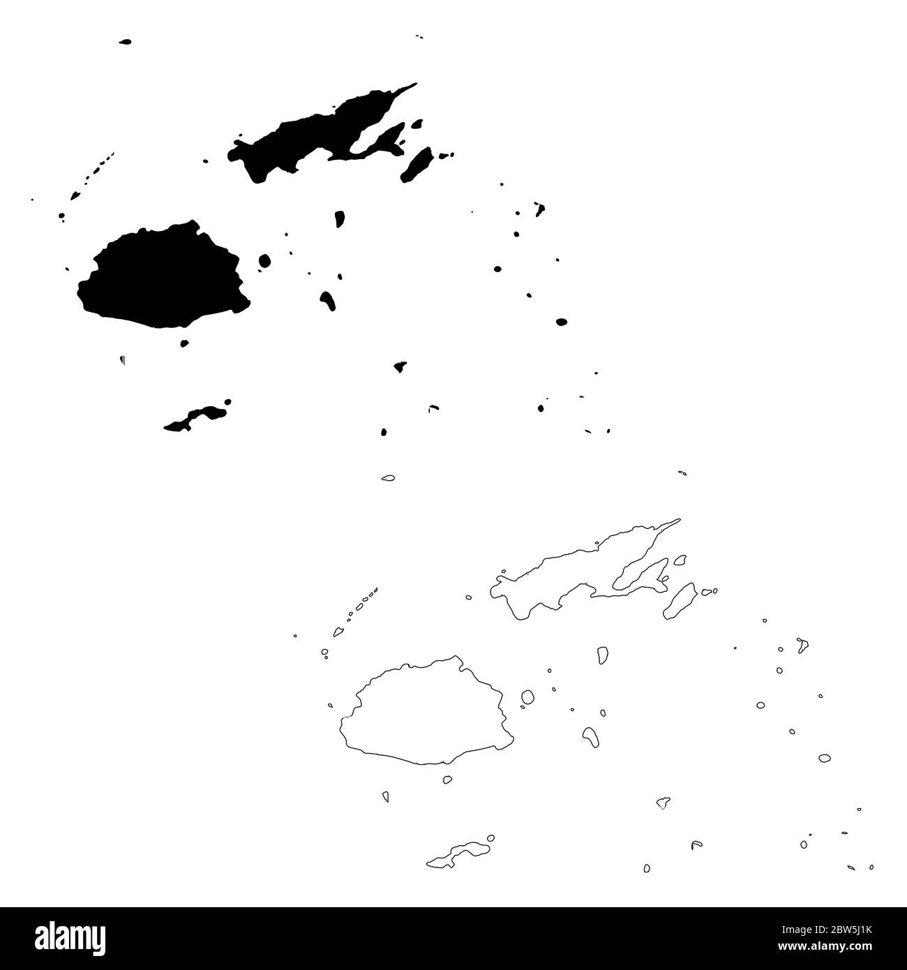 Fiji map Black and White Stock Photos & Images - Alamy