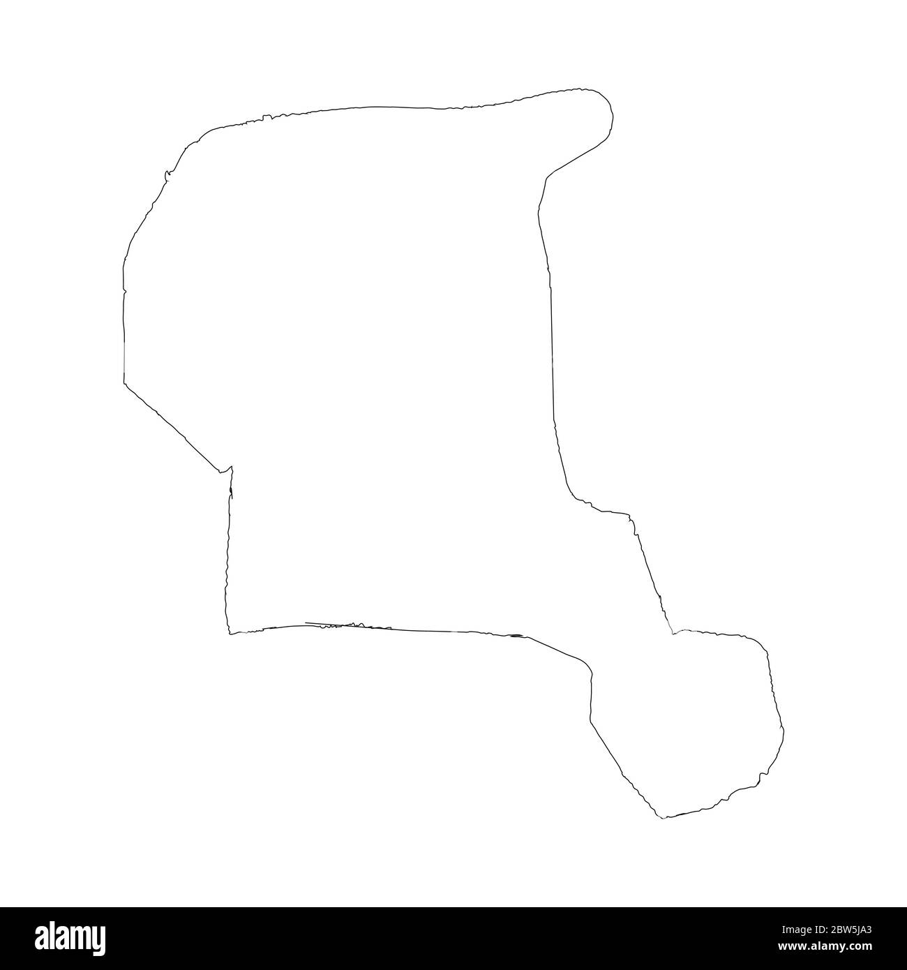 Vector map Basseterre. Isolated vector Illustration.  Outline. EPS 10 Illustration. Stock Vector