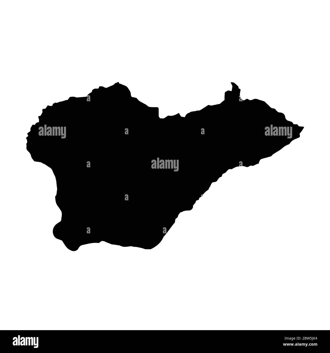 Vector map Porto Novo. Isolated vector Illustration. Black on White background. EPS 10 Illustration. Stock Vector