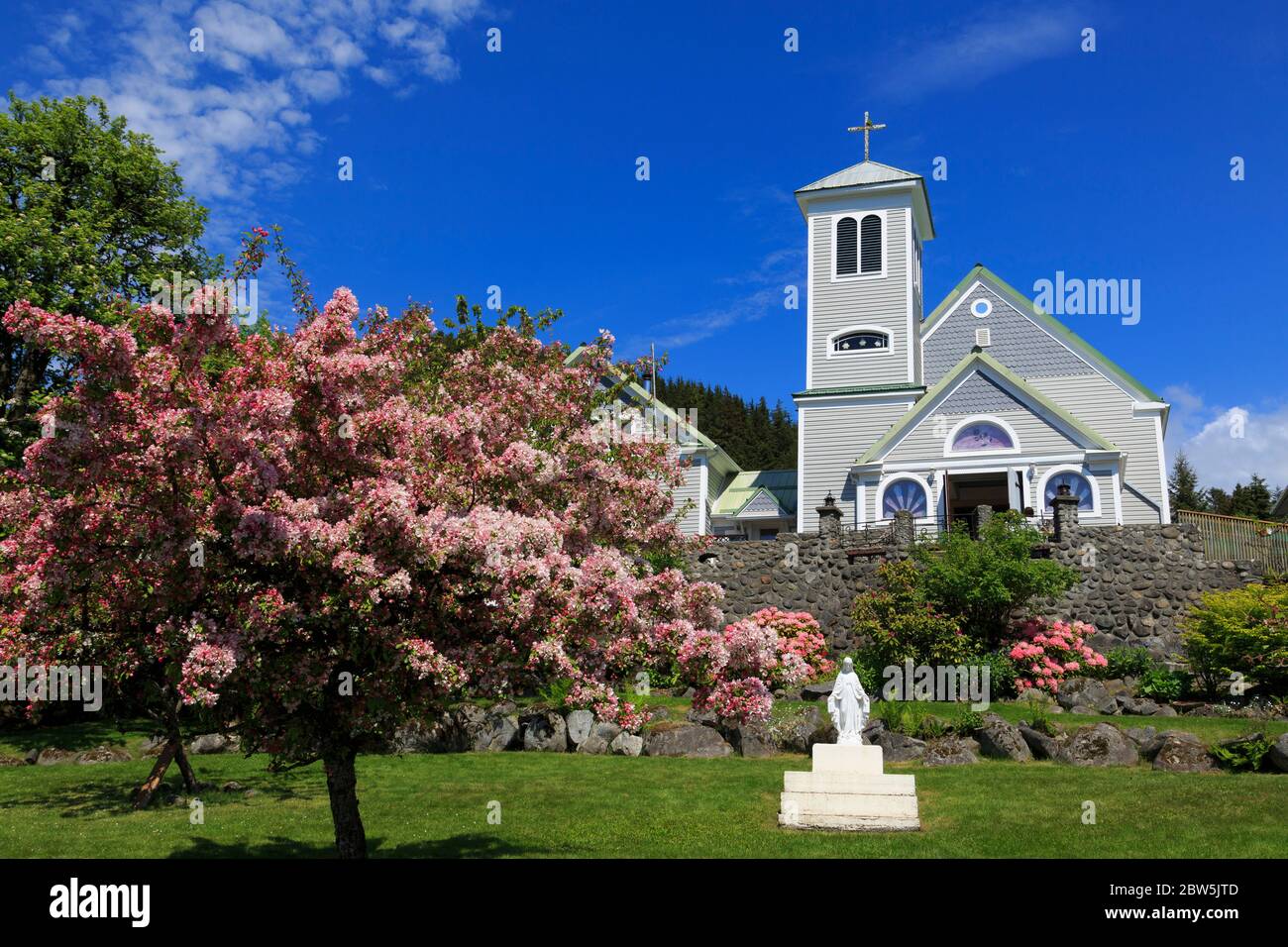 St. Rose of Lima Roman Catholic Church, Wrangel, Alaska, USA Stock