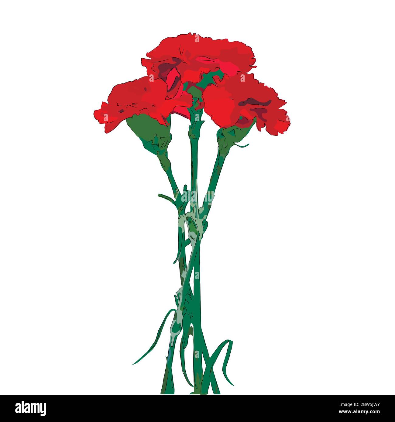 Flower on a white background isolated. Vector Illustration Stock Vector ...