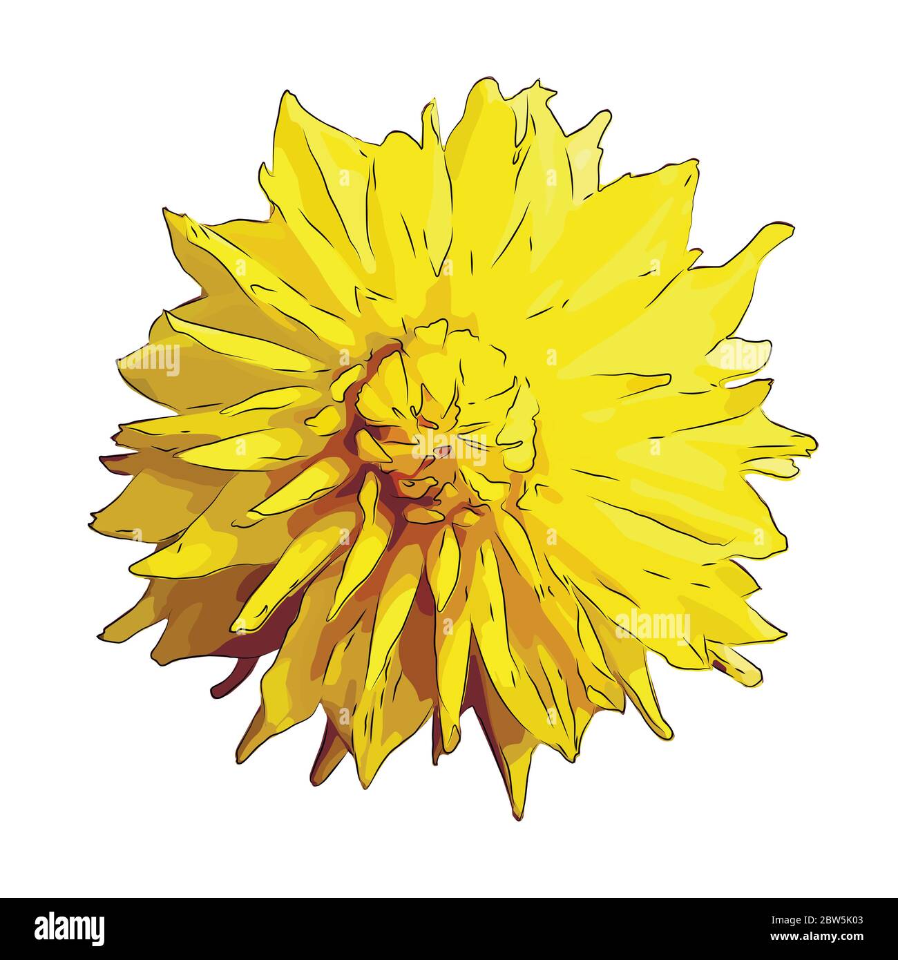 Flower on a white background isolated. Vector Illustration Stock Vector ...