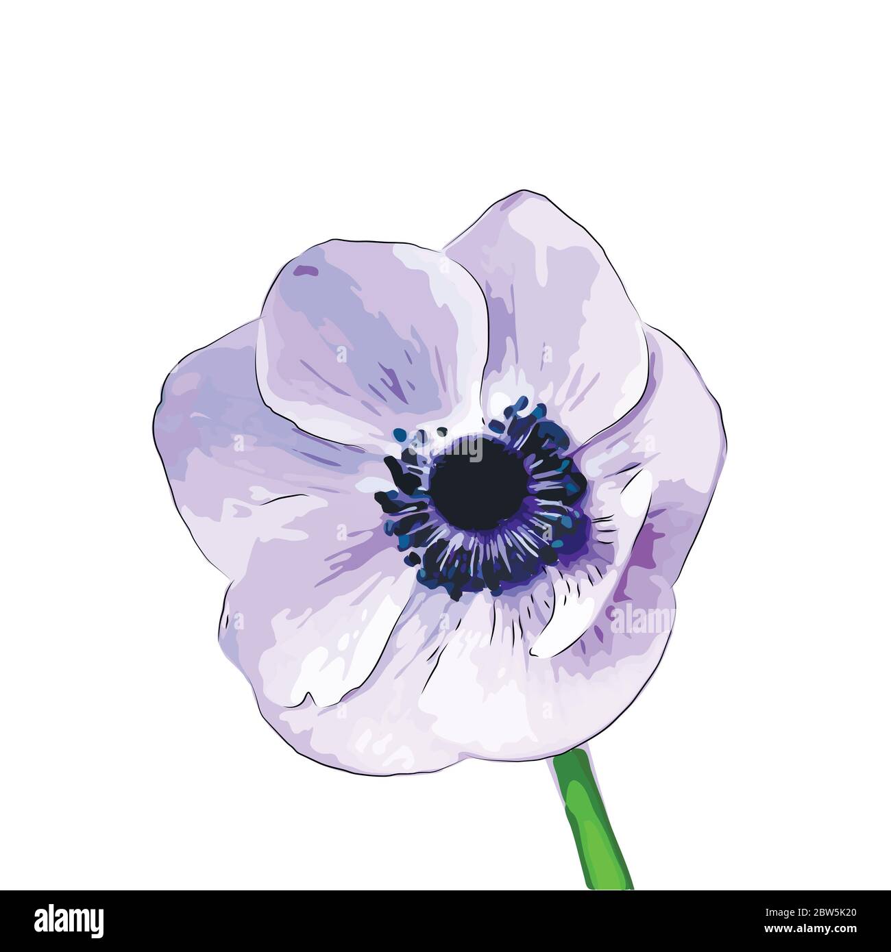Flower on a white background isolated. Vector Illustration Stock Vector ...