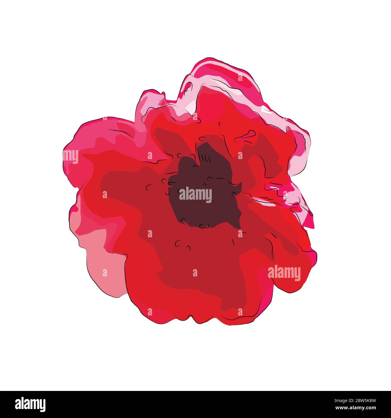 Flower on a white background isolated. Vector Illustration Stock Vector ...