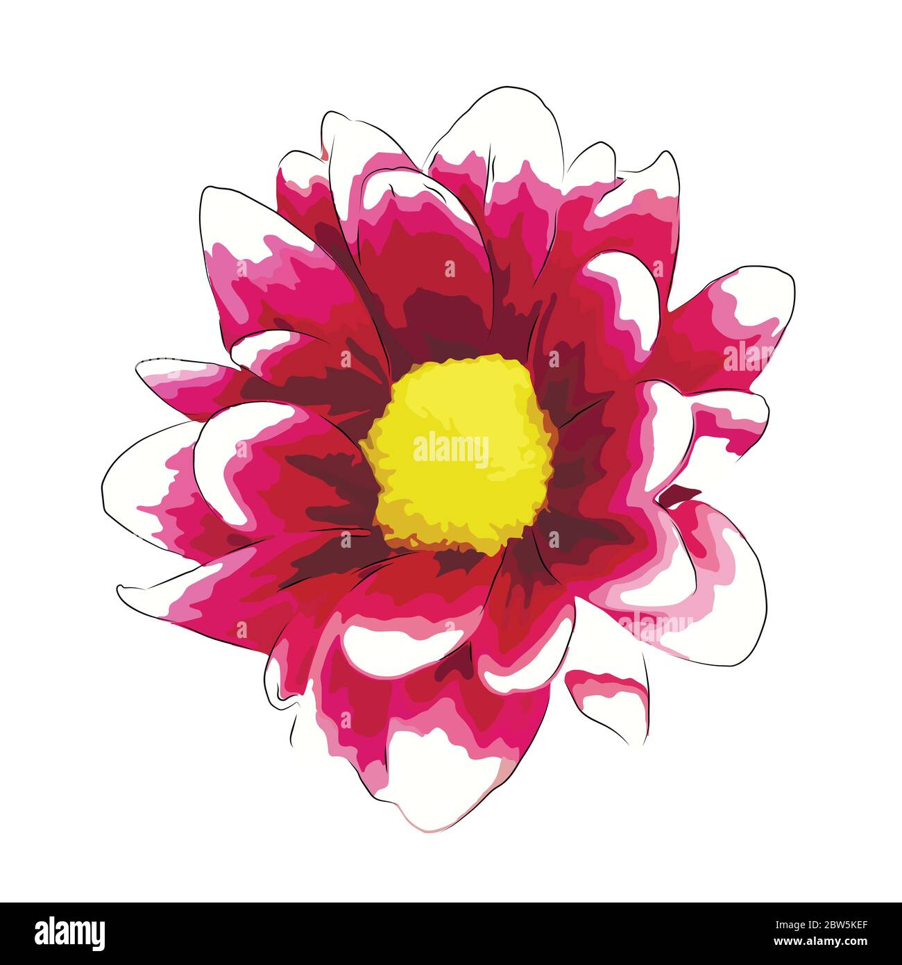 Flower on a white background isolated. Vector Illustration Stock Vector ...