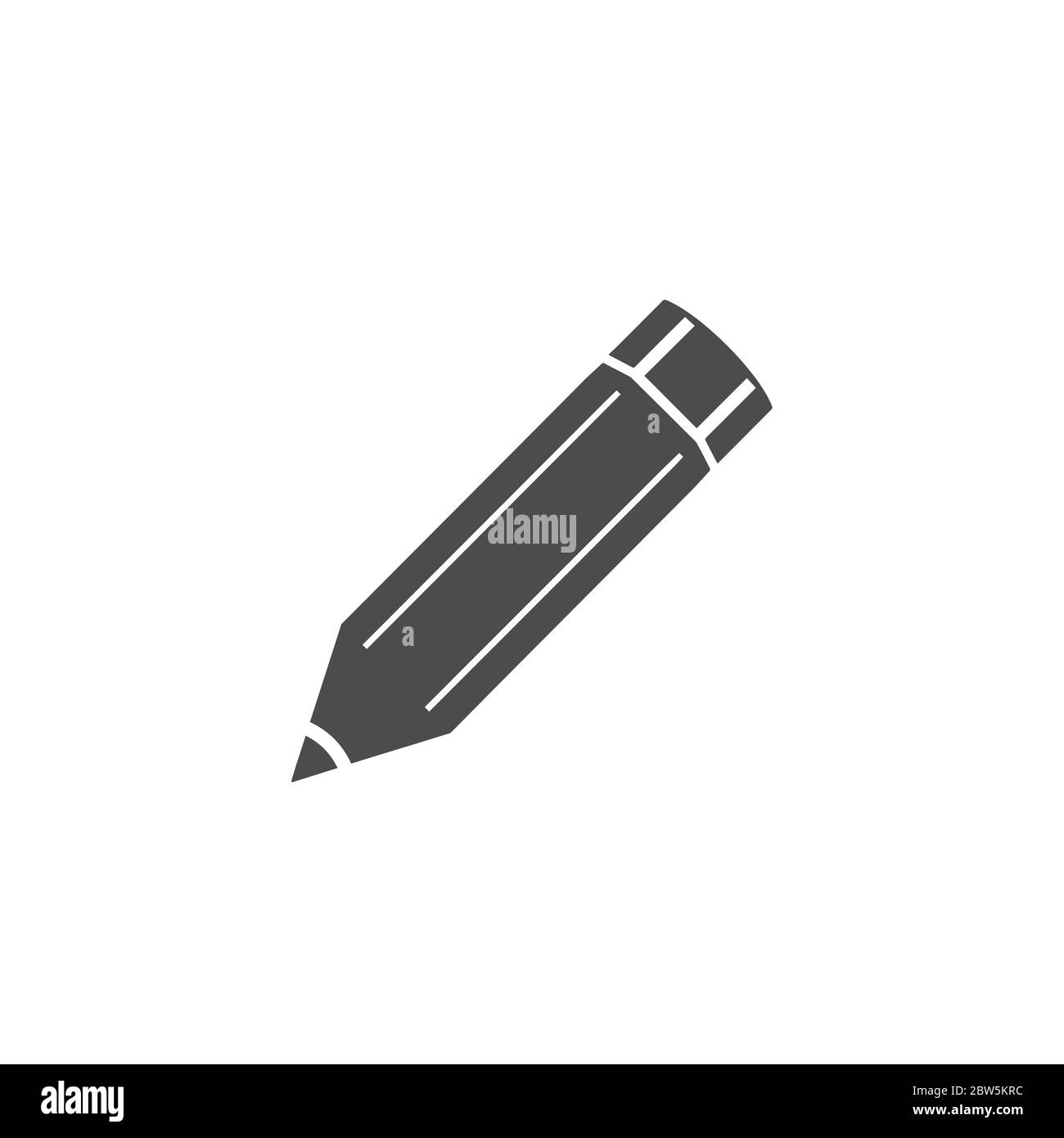 Flat icon pencil. For web, business, finance and communication. Vector Illustration. Stock Vector