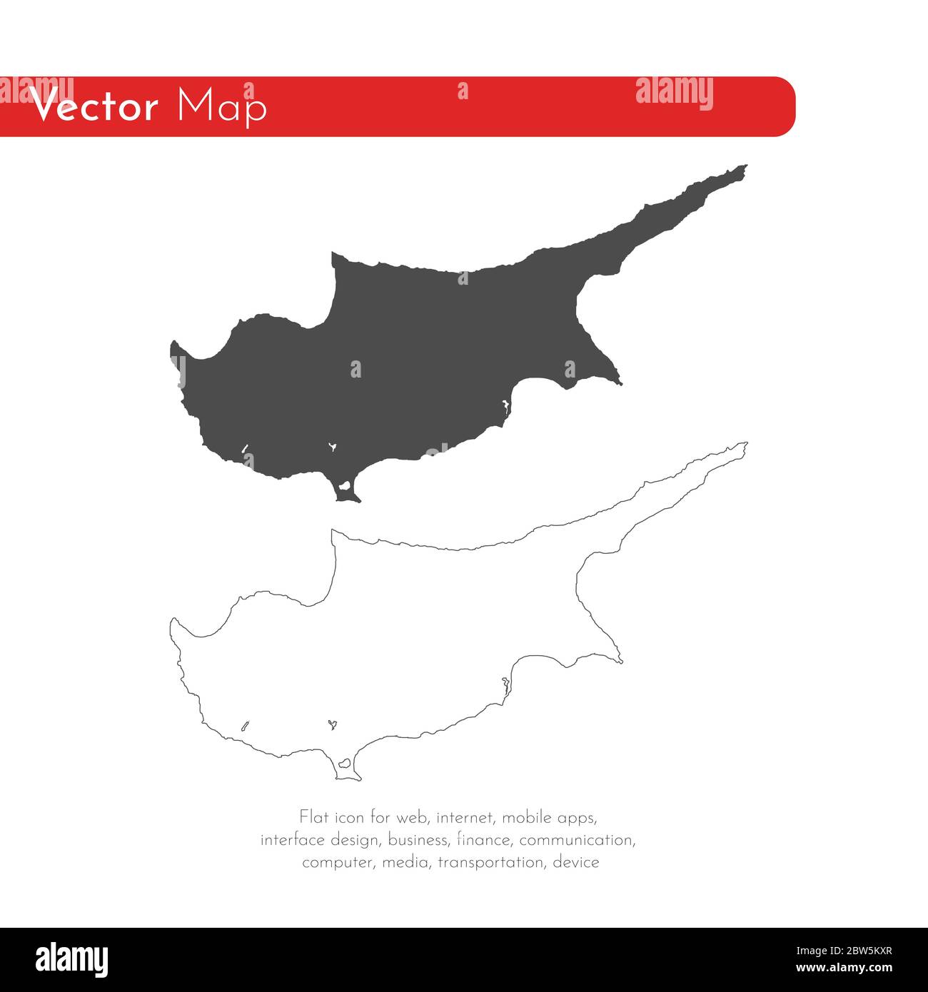 Vector Map Cyprus Isolated Vector Illustration Black On White Vector Map Cyprus Isolated Vector Illustration Black On White