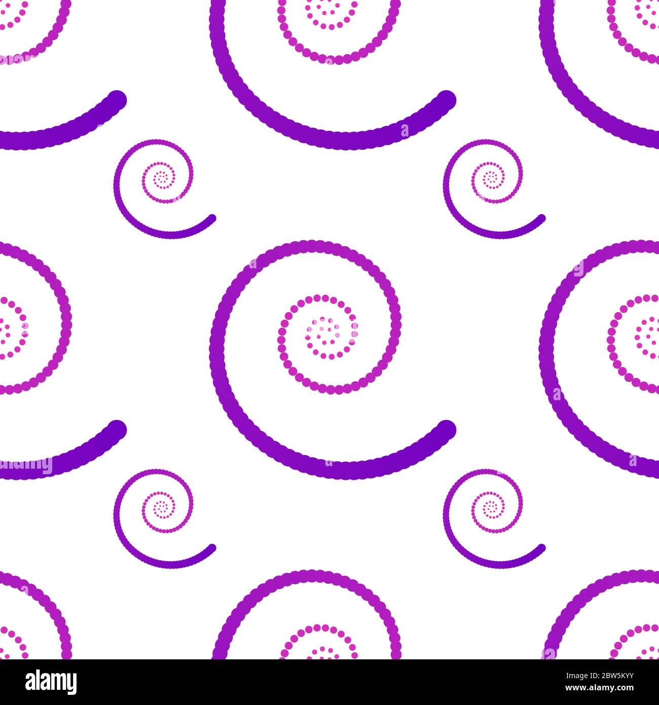 Seamless pattern with spirals . Gradient spirals isolated on white background Stock Vector