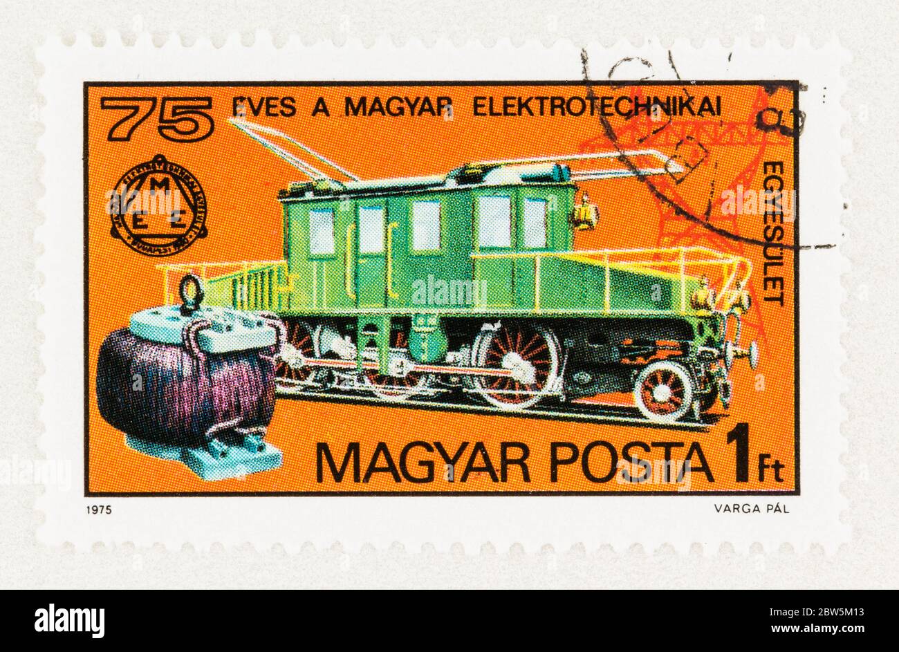 SEATTLE WASHINGTON - May 27, 2020:  75th Anniversary of Hungarian Electrical Engineering Association commemorated with 1975 stamp. Scott # 2368 Stock Photo