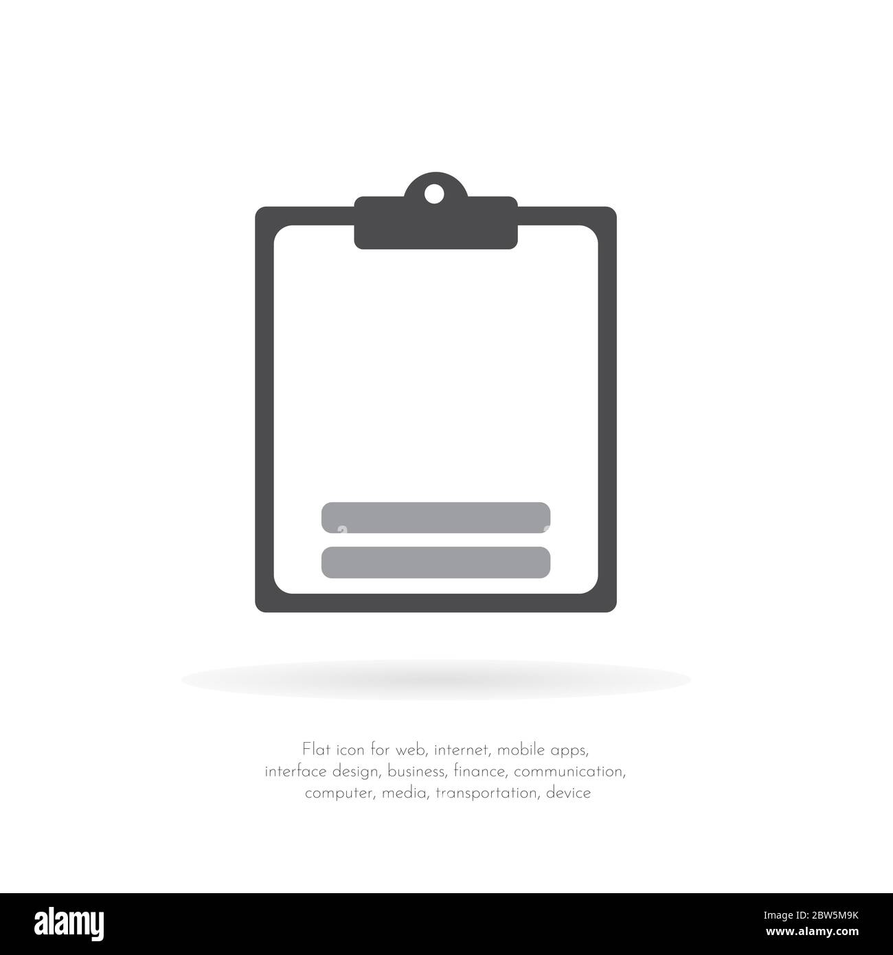 Checklist icon. Flat icon for apps and websites. Vector Illustration. Stock Vector