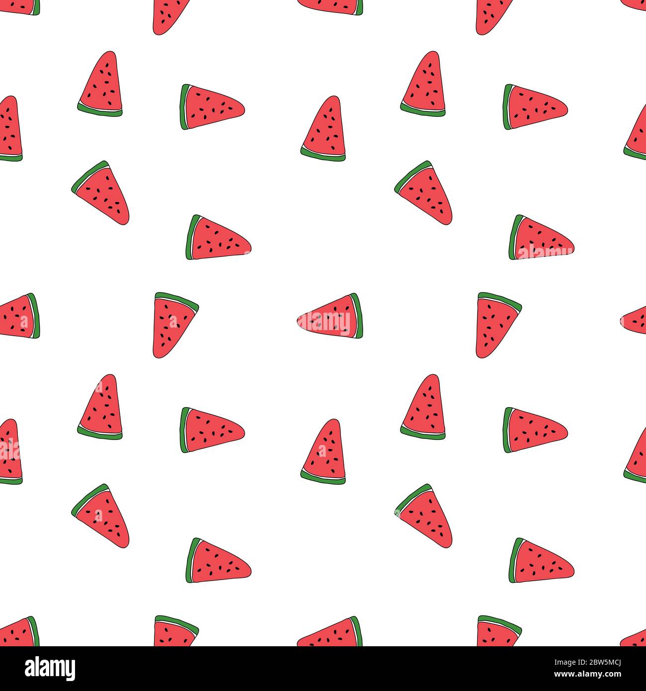 Seamless background with watermelon slices. Vector illustration Stock ...