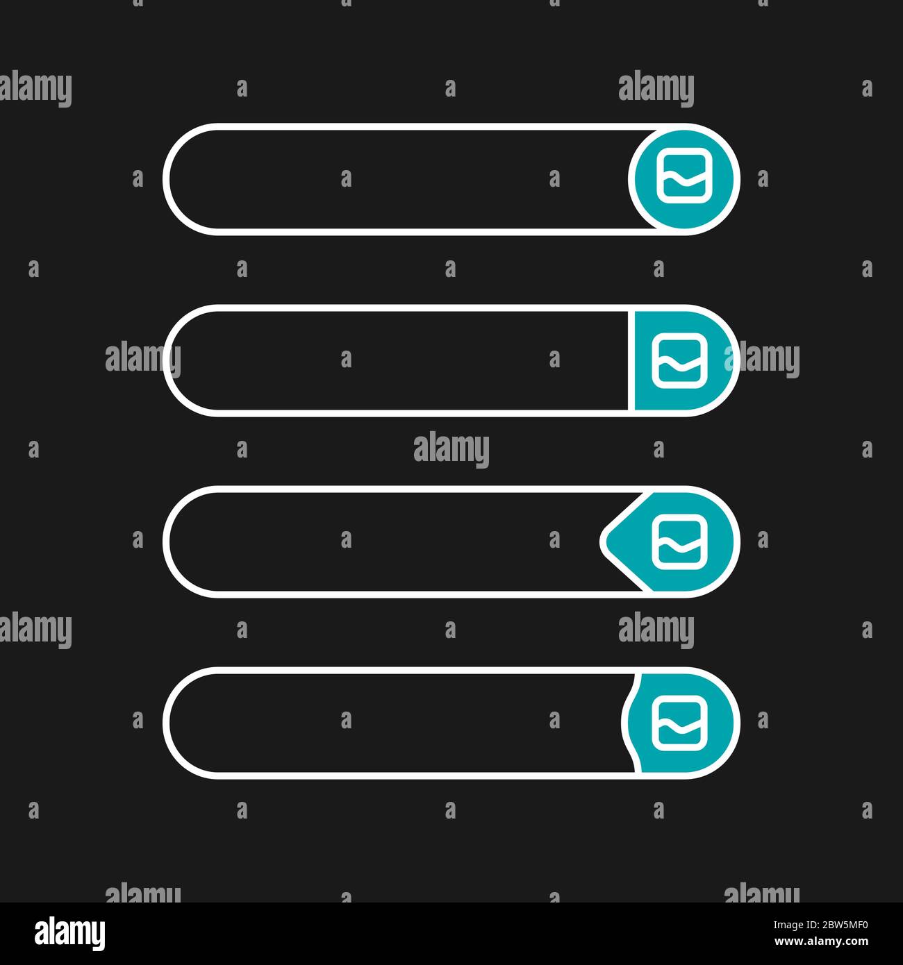 Flat Web Design elements, buttons, icons. Templates for website. Stock Vector