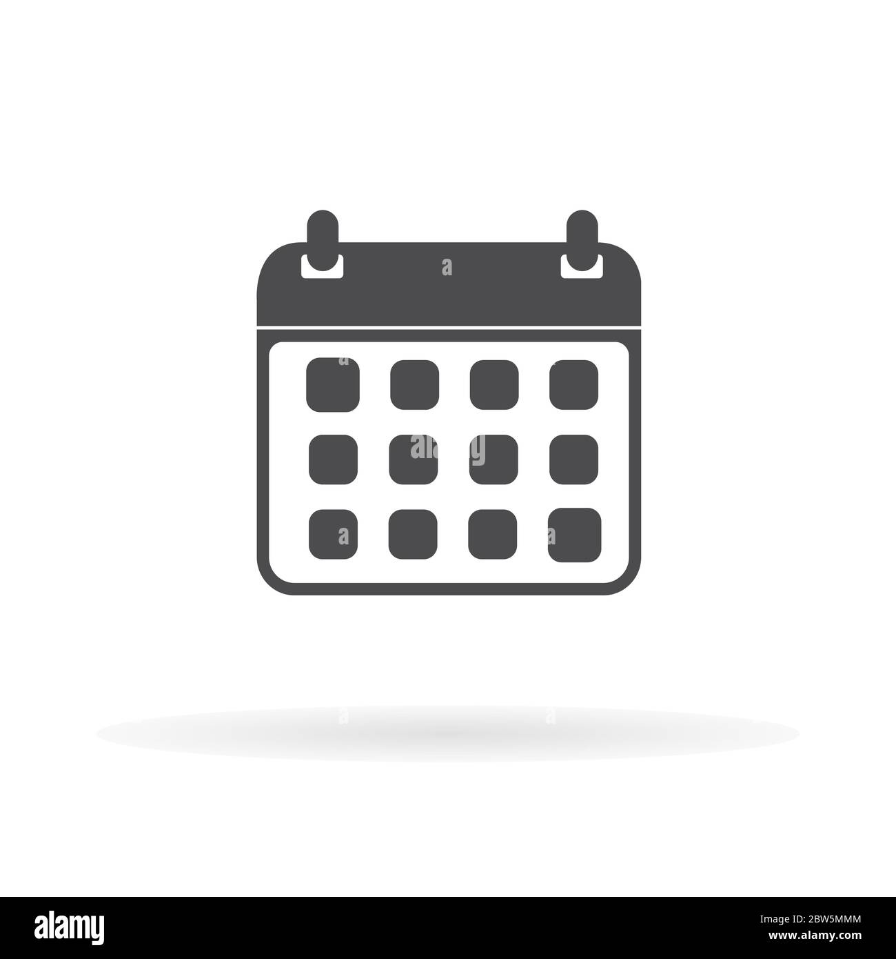 Calendar icon. Flat Web Mobile Icon. Vector Illustration. Stock Vector