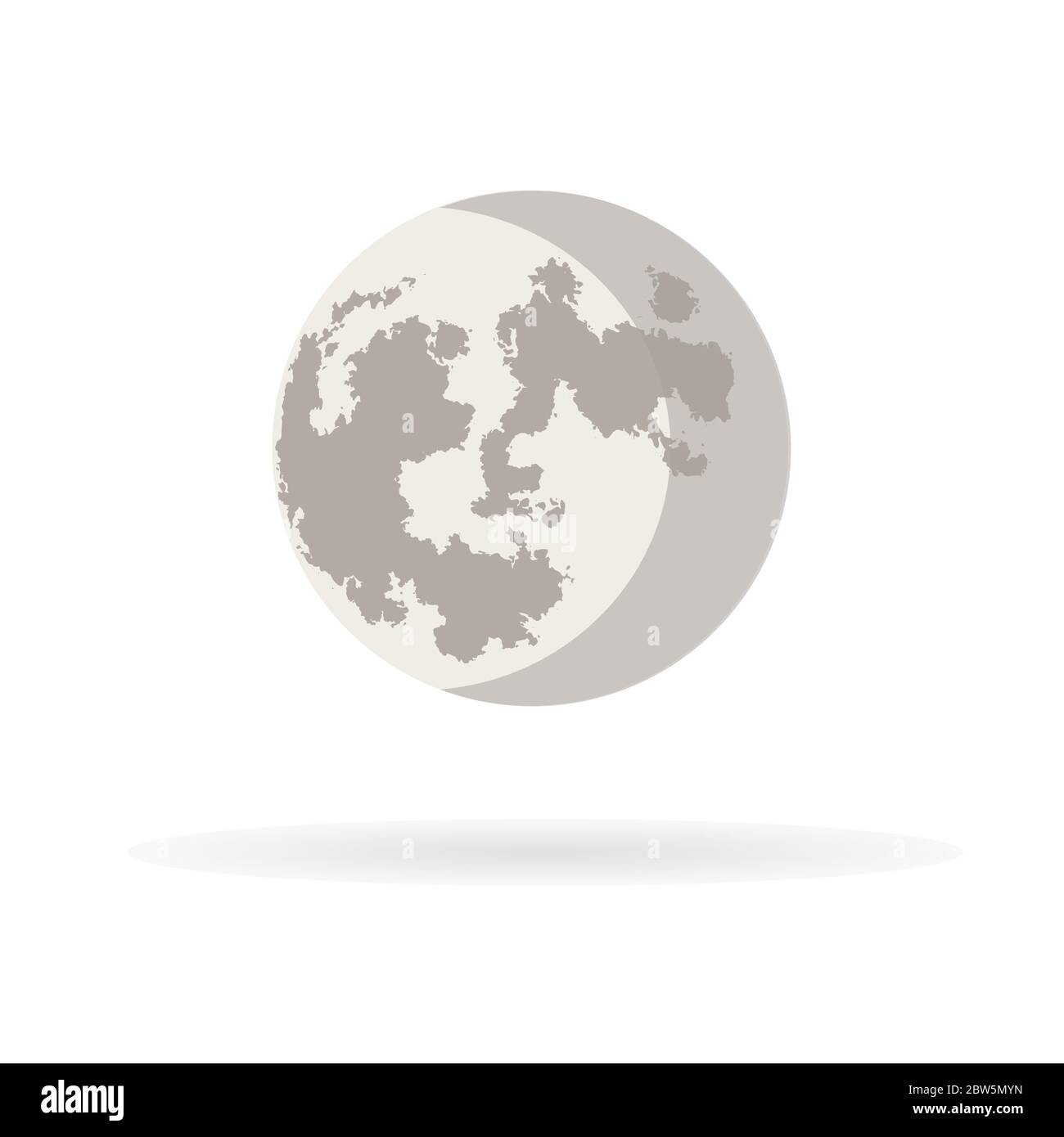 Last Quarter Icon. Vector Illustration. Stock Vector