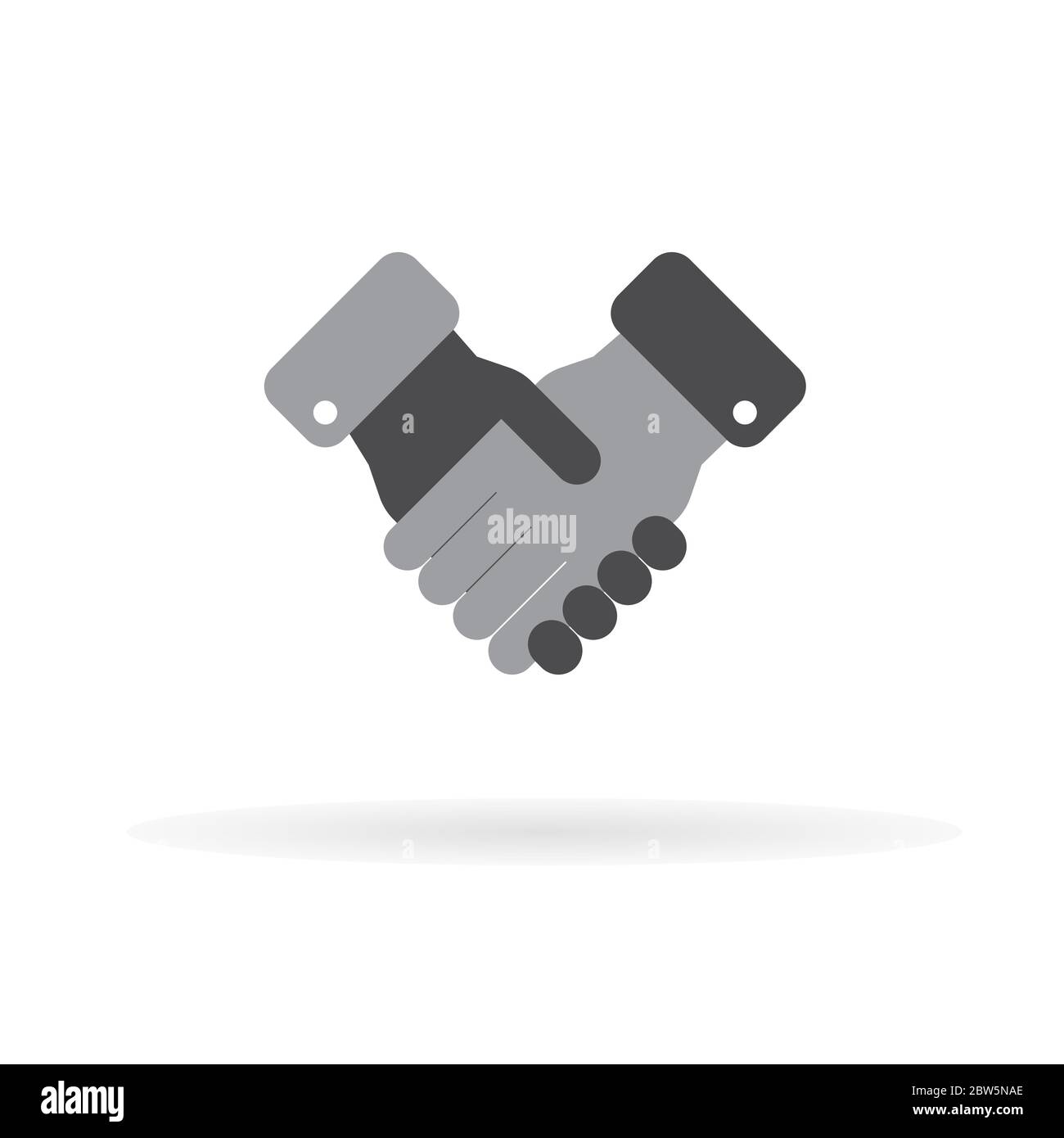 Two handshake. Flat icon for apps and websites. Vector Illustration ...