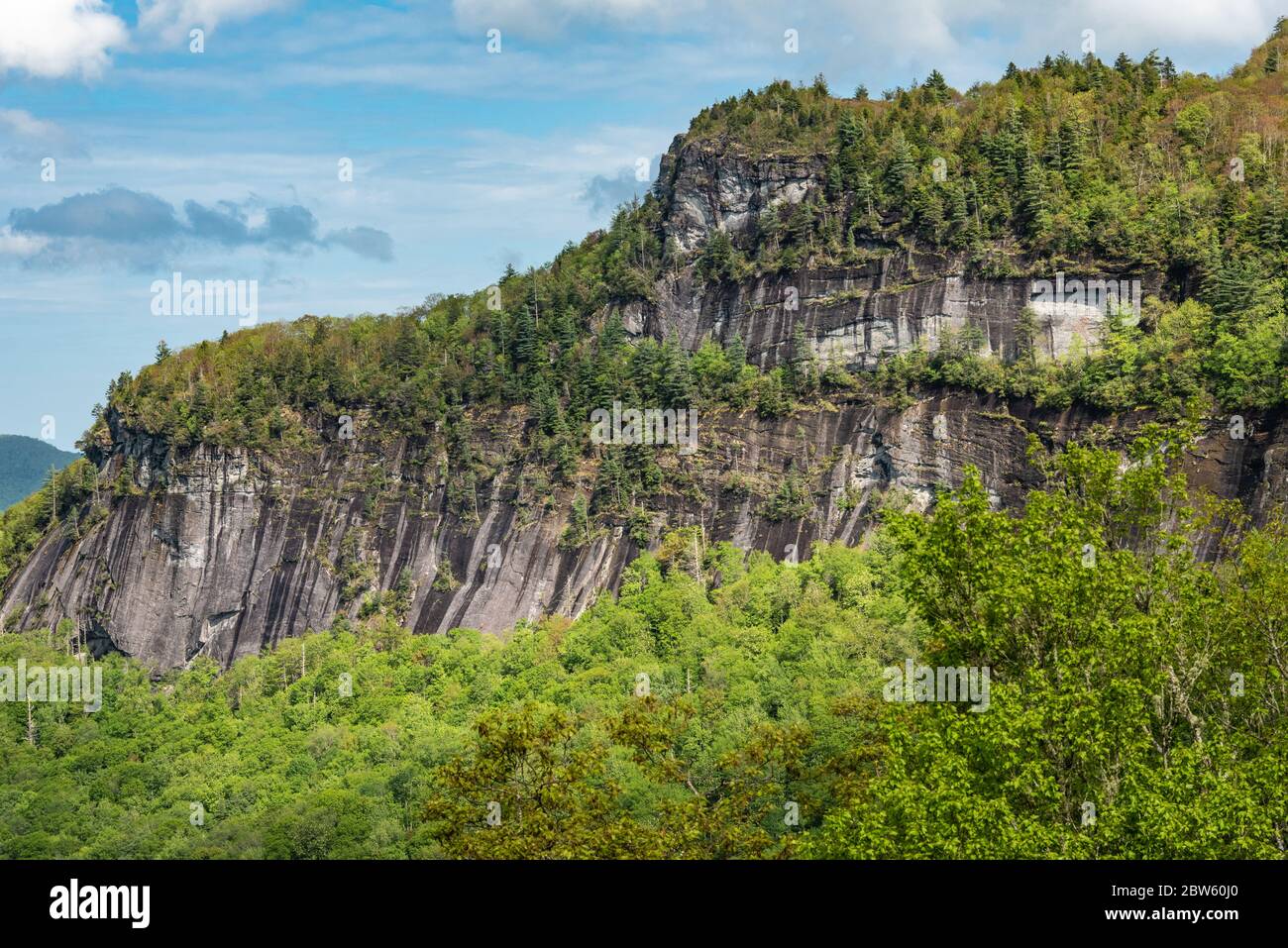 Whiteside Mountain in the Nantahala National Forest between Highlands and Cashiers, North Carolina. (USA) Stock Photo