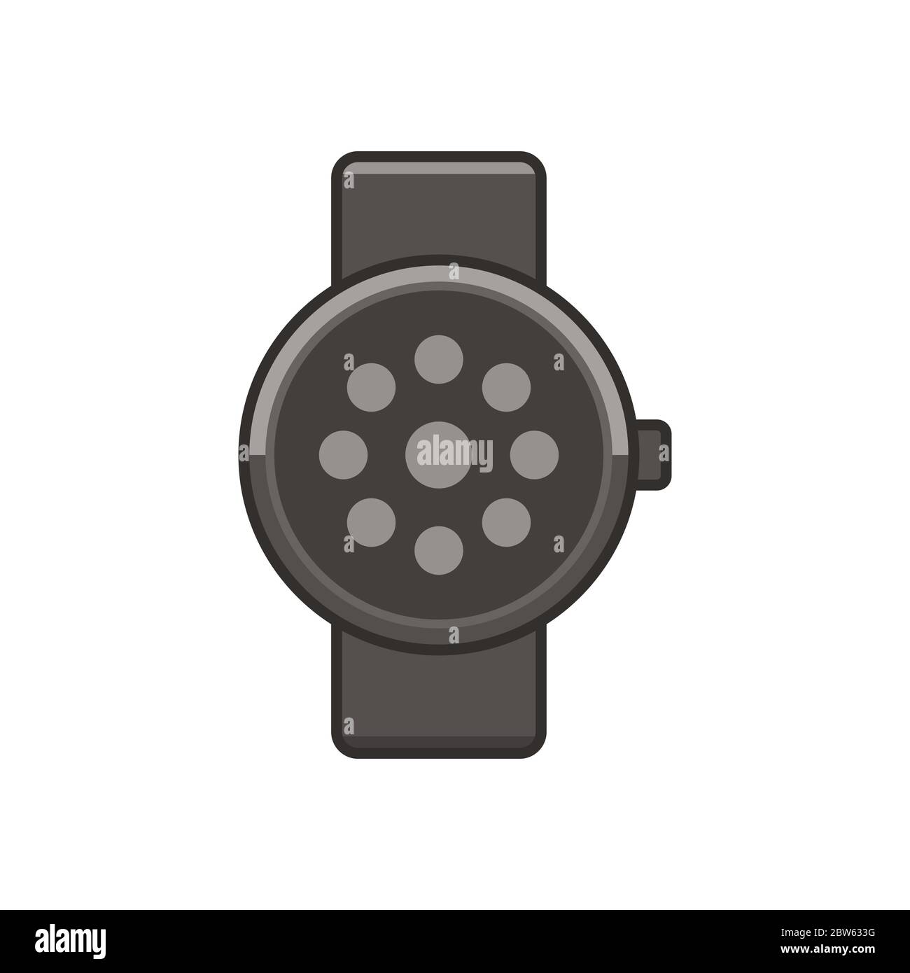Smart watch vector icon symbol technology isolated on white background Stock Vector