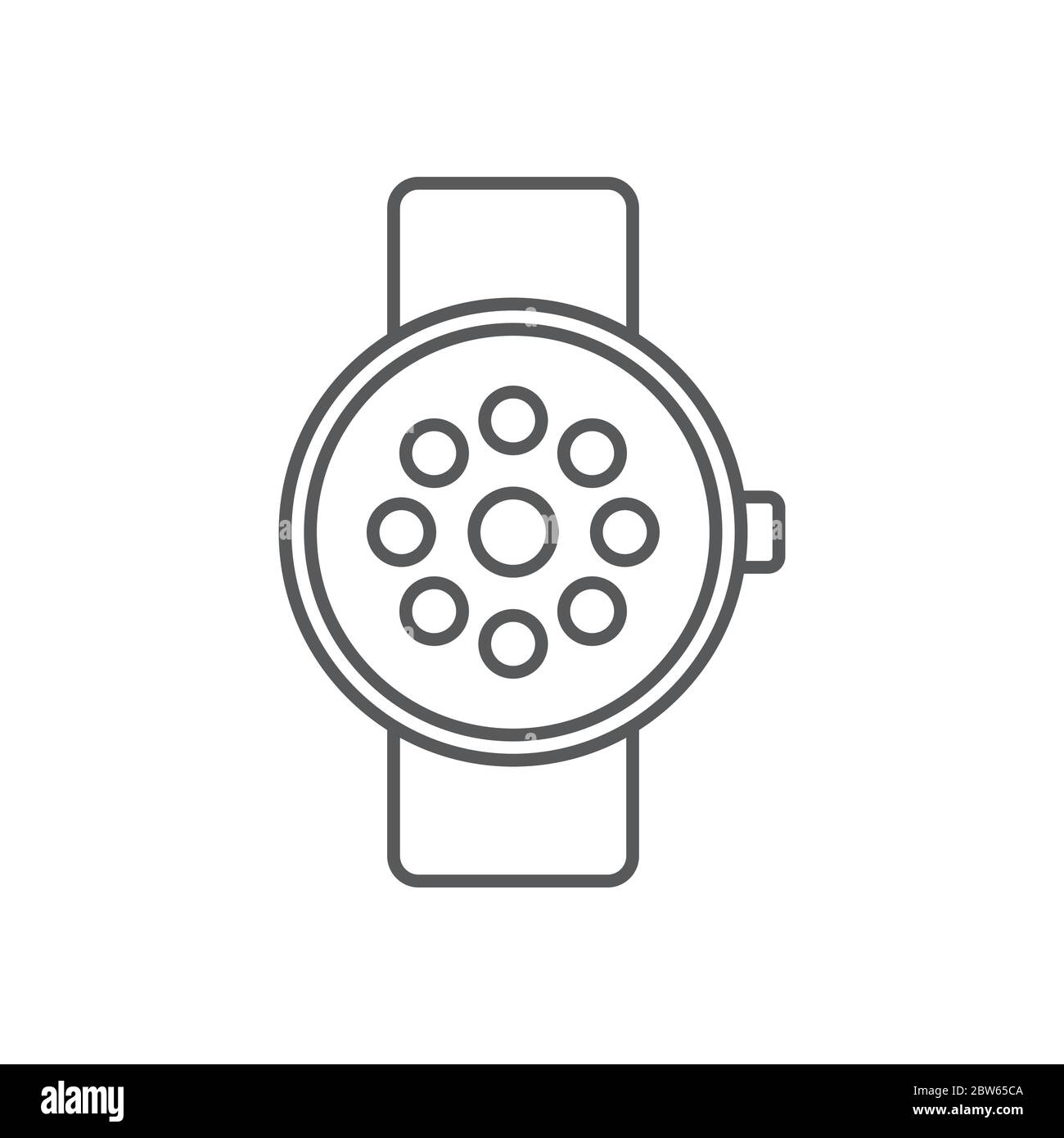 Smart watch vector icon symbol technology isolated on white background Stock Vector