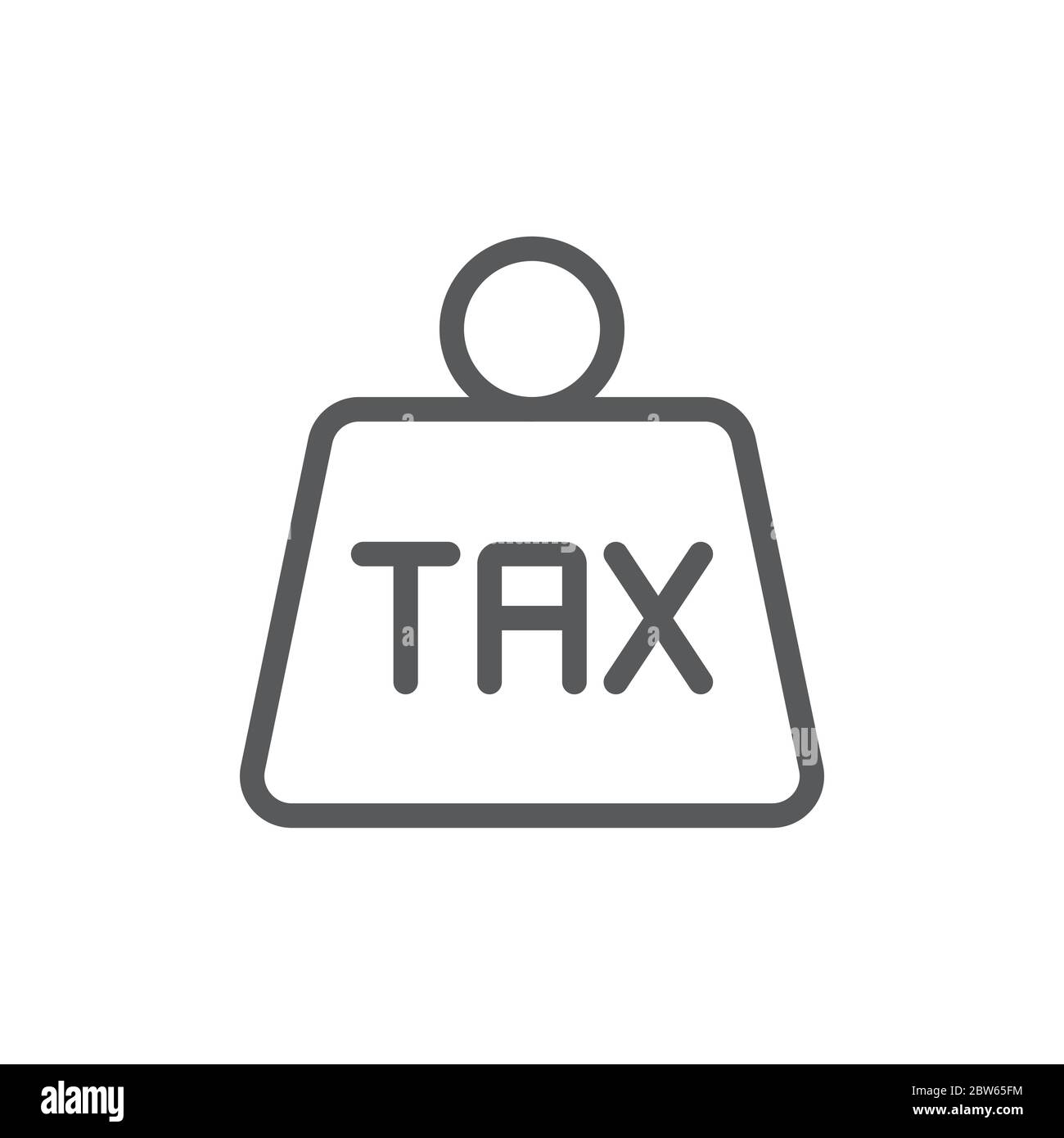 Tax weight vector icon symbol isolated on white background Stock Vector