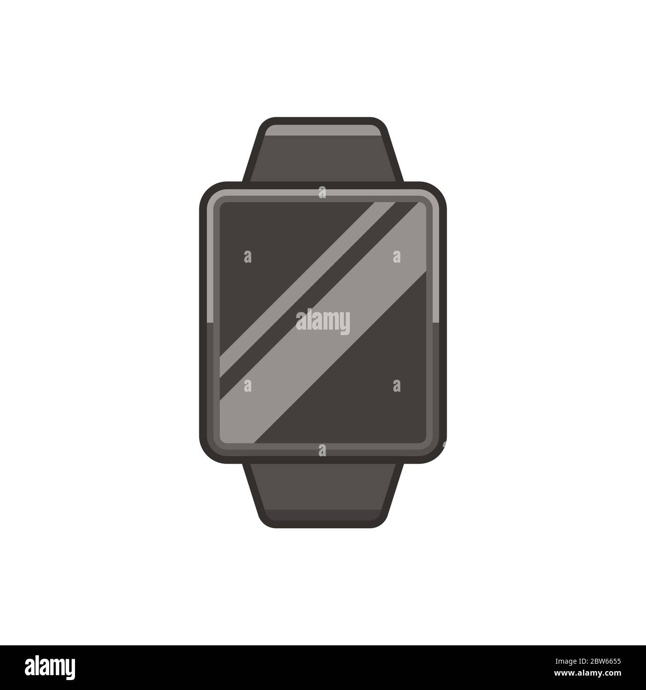 Smart watch vector icon symbol technology isolated on white background Stock Vector
