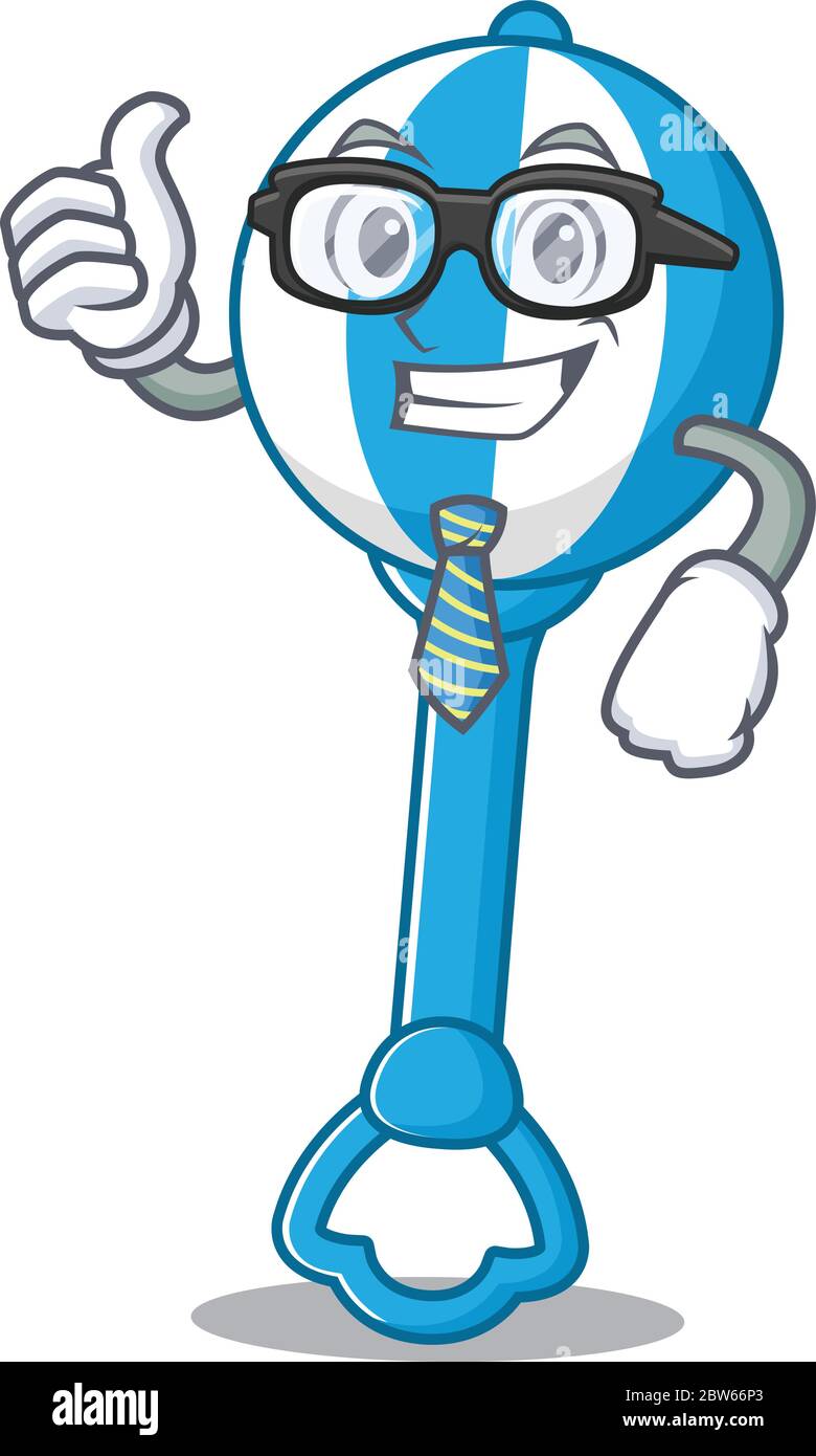 cartoon drawing of rattle toy Businessman wearing glasses and tie Stock ...