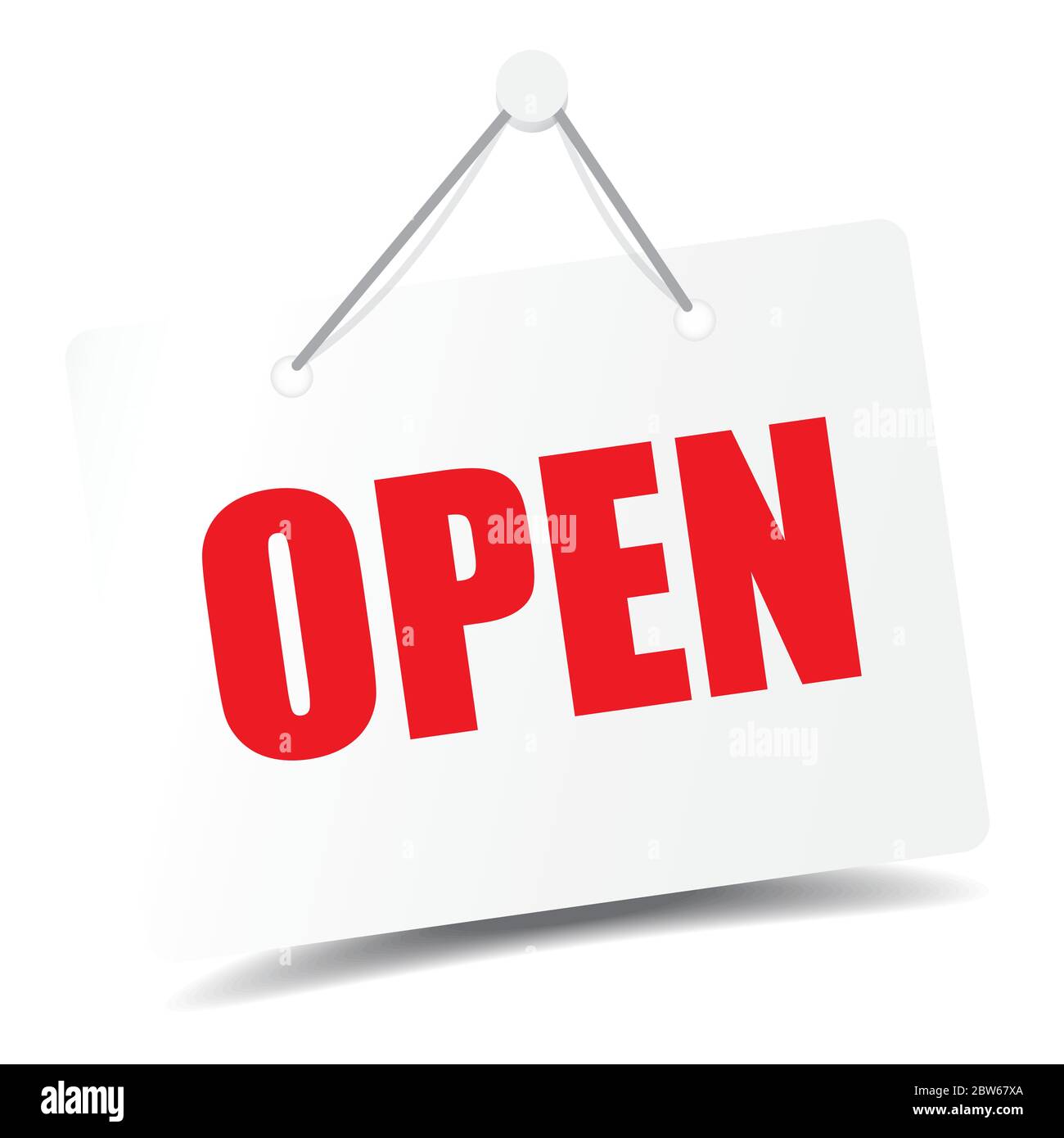 We are open business door signage for unlock Vector Image