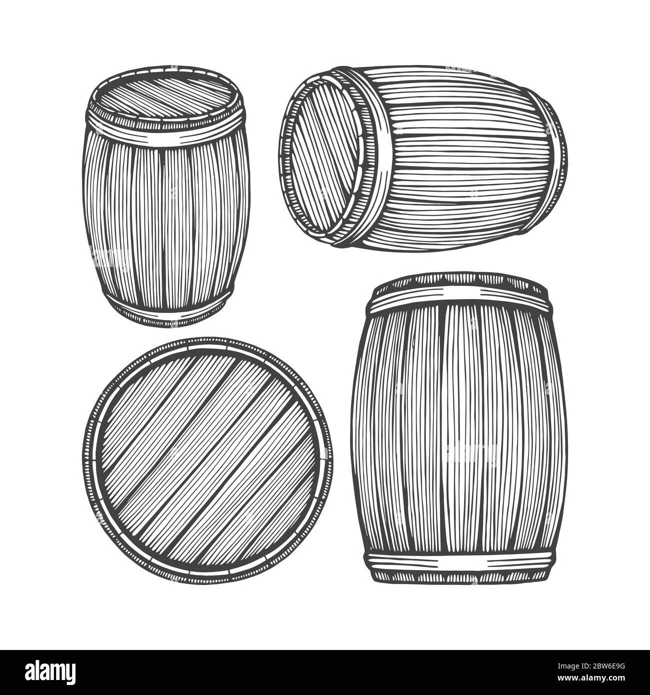 Рисунок деревянного бочонка