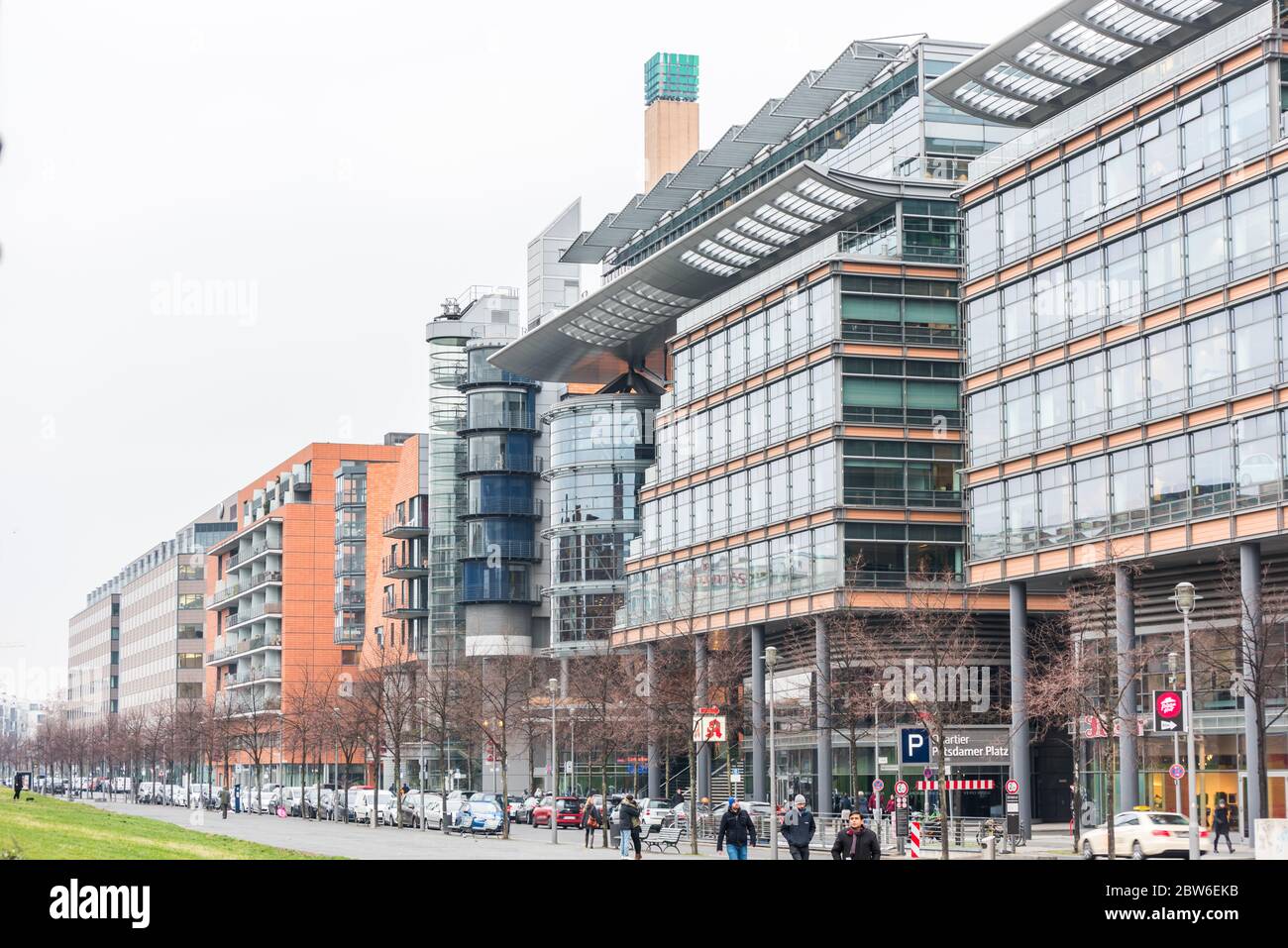 Skylines near the Bahnhof Potsdamer Platz , Sbahn train station in the downtown Berlin, It is