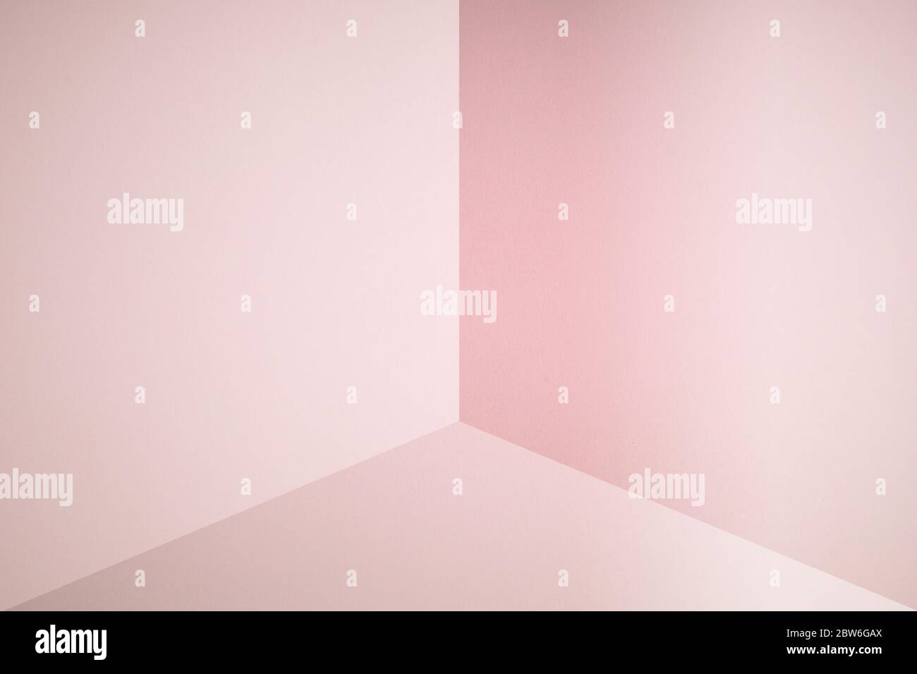 3D space made by folding paper. Stock Photo