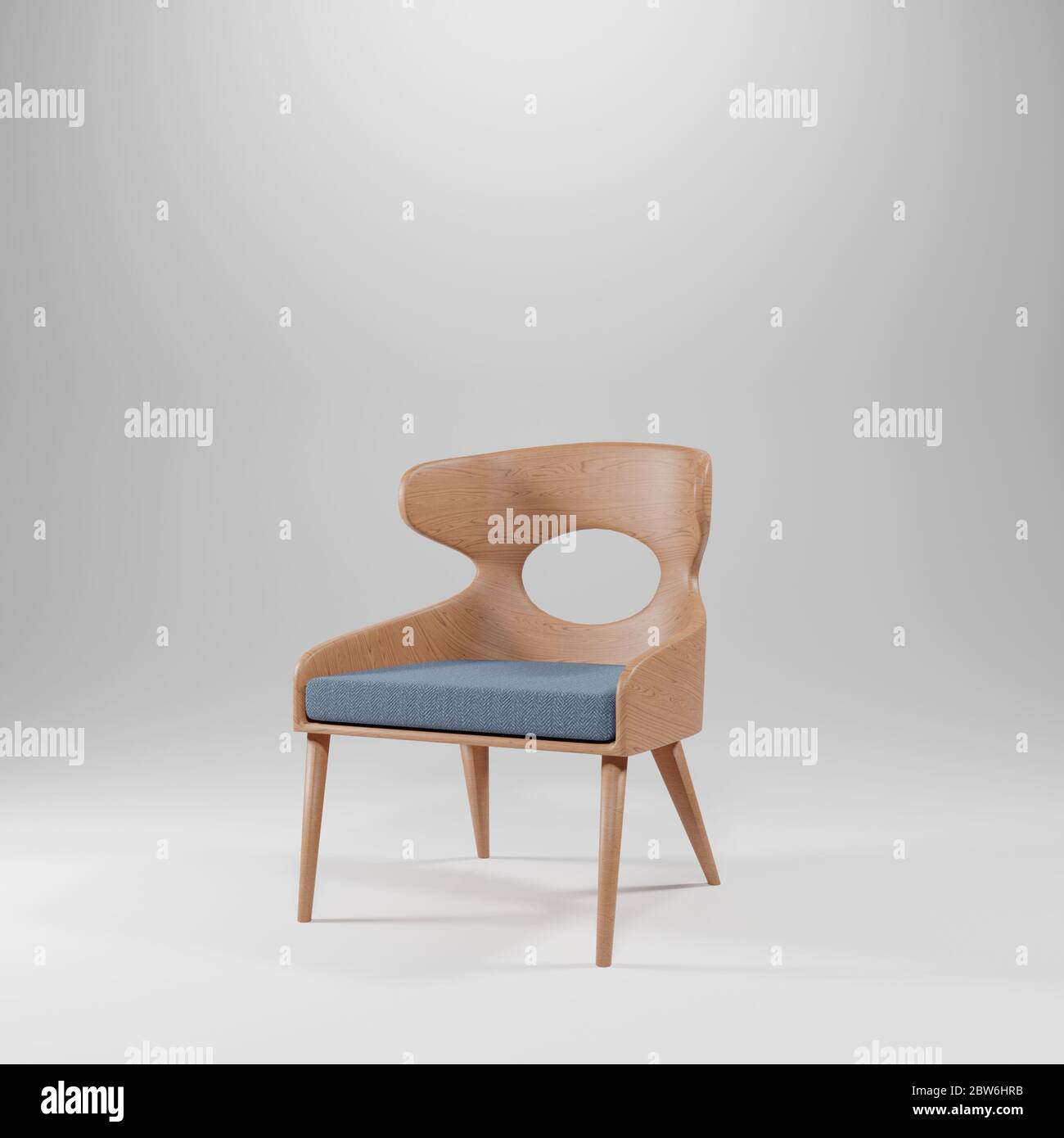 Chair and gray background for advertising in the website of magazine ,isolated ,3d rendering Stock Photo