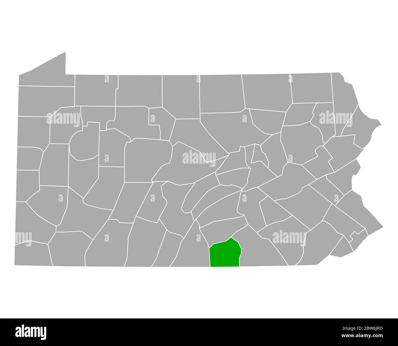 Map of Adams in Pennsylvania Stock Photo Alamy