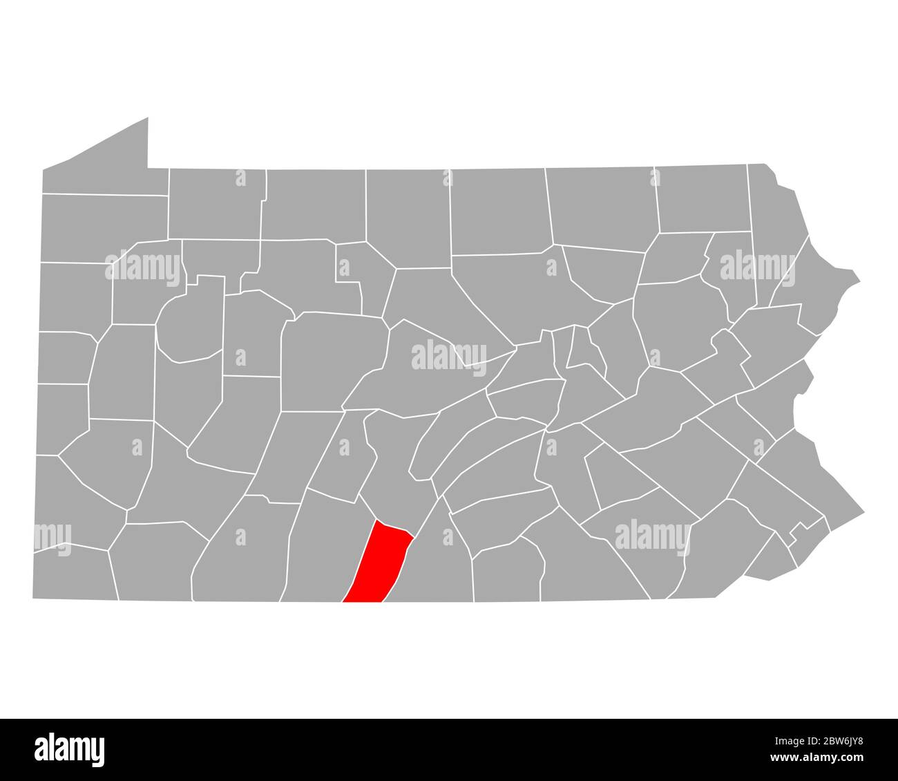 Map of Fulton in Pennsylvania Stock Photo Alamy