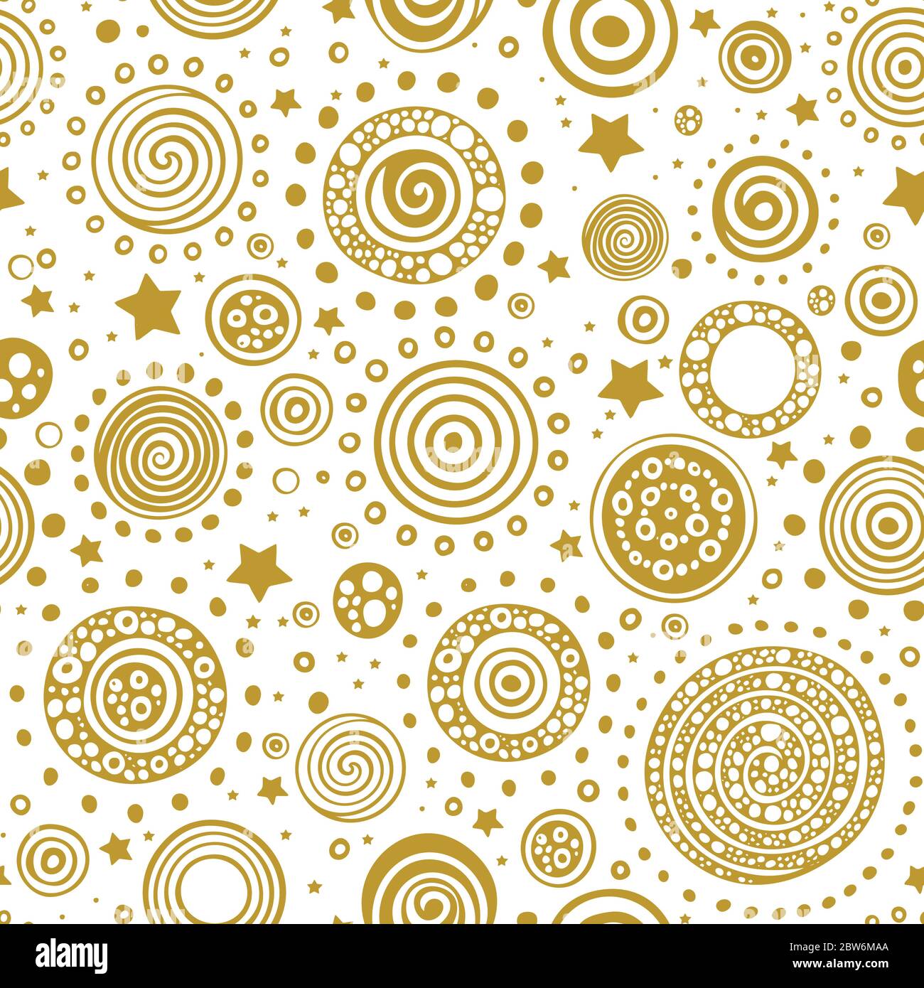 Solar Pattern Drawing Sun. Hand drawn sun vector seamless pattern. Abstract sun, planets and ...