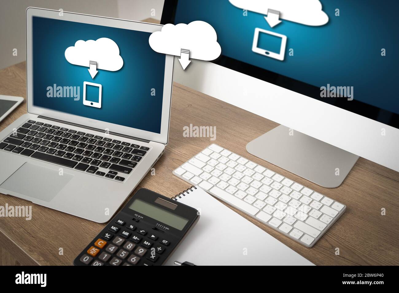 LIVE STREAMING Backup Download Computing Digital Data transferring , STREAMING Download Stock Photo