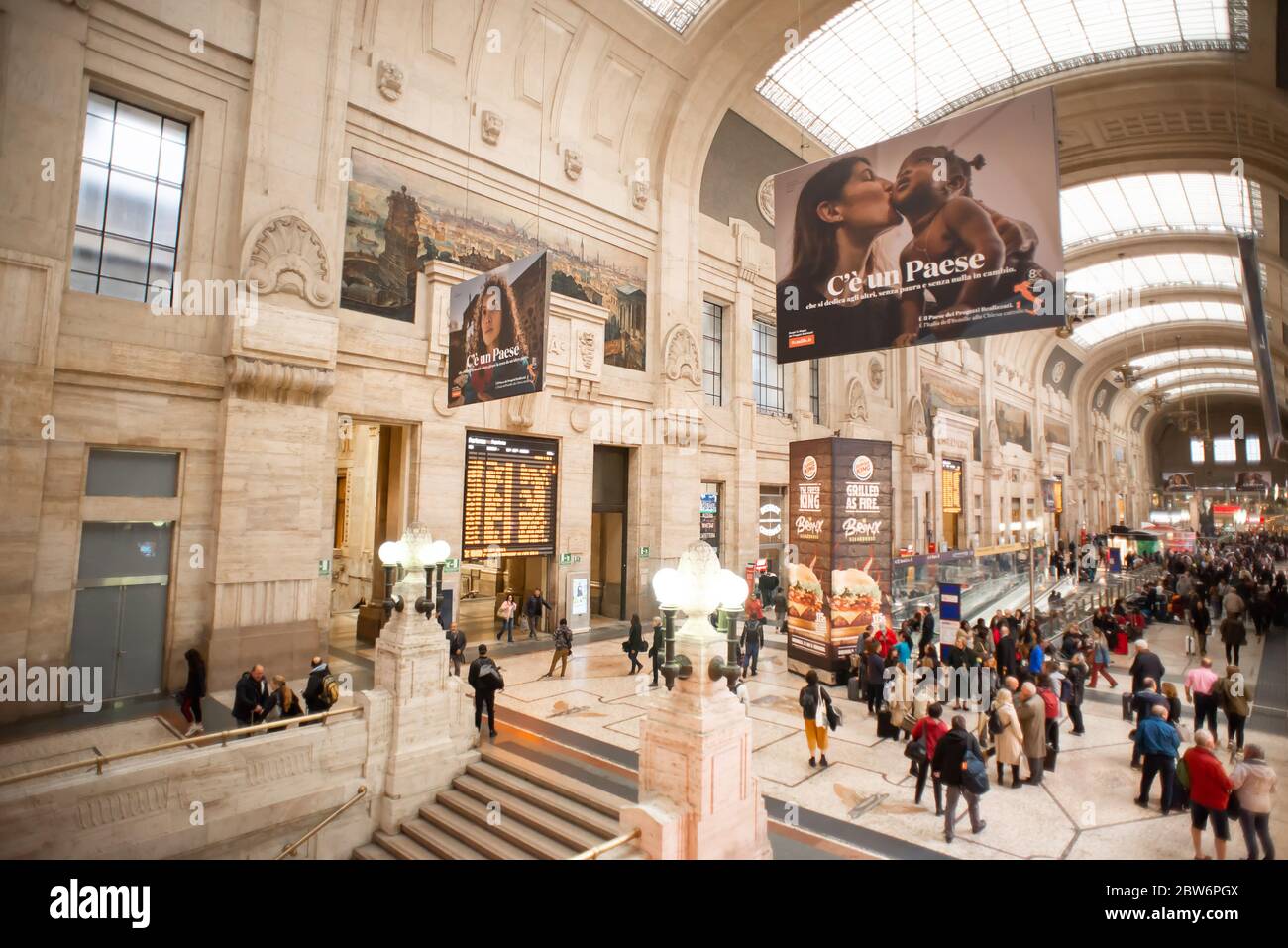 Milan. Italy - May 19, 2019: Interior View of Milano Centrale Train Station  Building (Stazione Centrale). Milan Central Station Stock Photo - Alamy