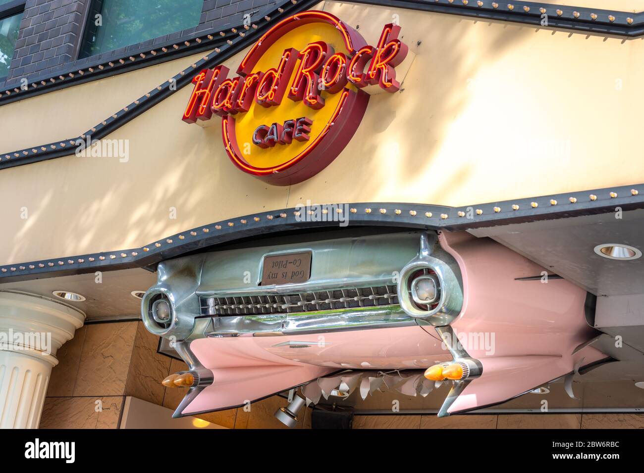 Osaka / Japan - October 1, 2017: Rock and roll-themed Hard Rock Cafe in Osaka, Japan Stock Photo