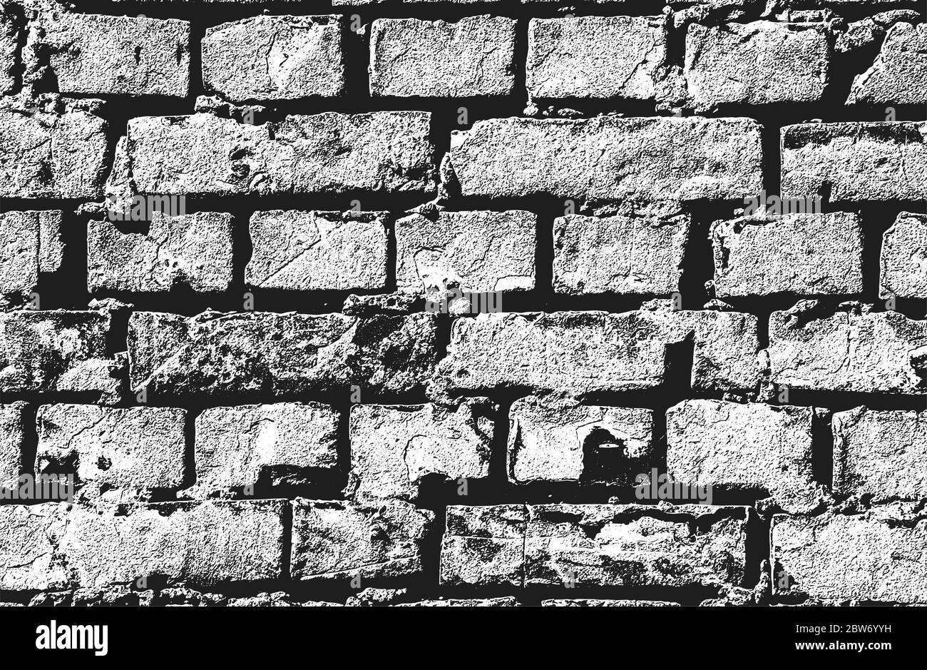 Distressed overlay texture of old brick wall, grunge background ...