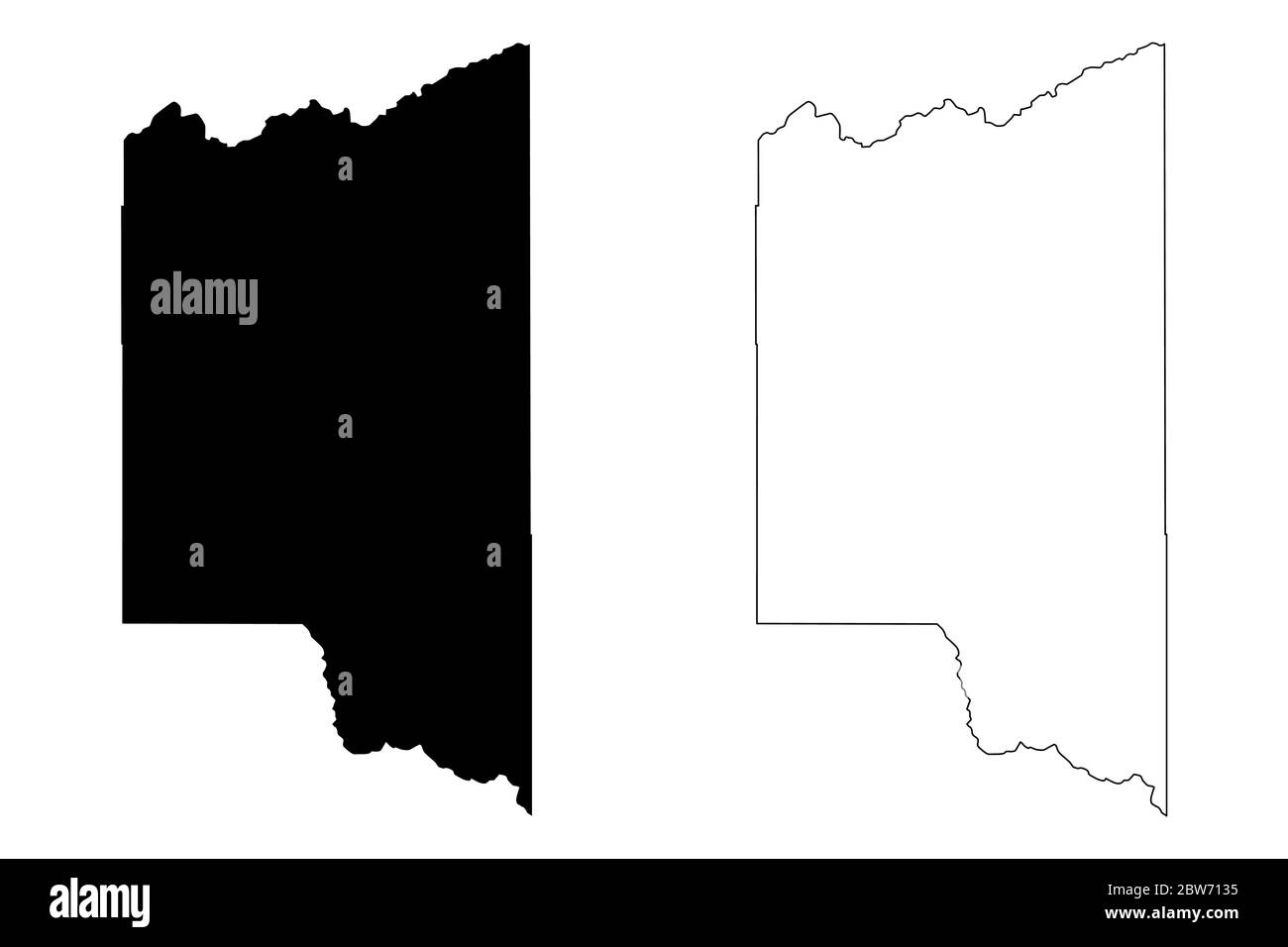Teton County, Idaho (U.S. county, United States of America, USA, U.S., US) map vector illustration, scribble sketch Teton map Stock Vector
