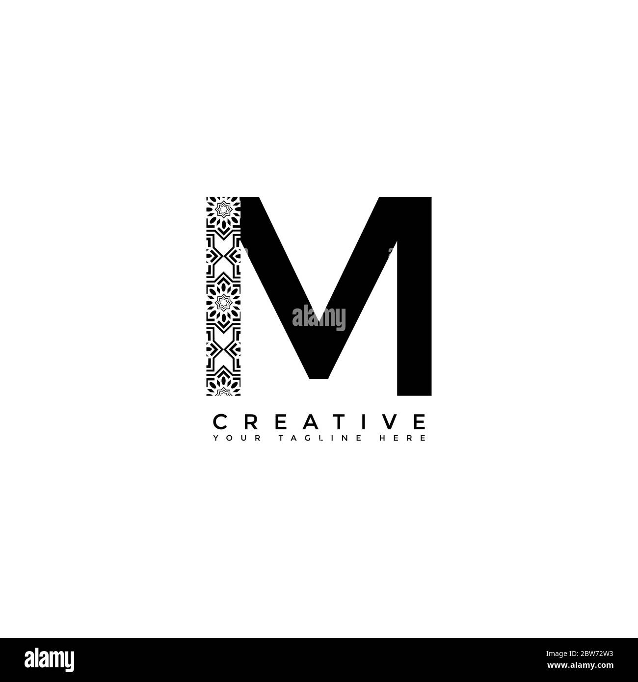 This is the design of the letter M logo with the initial logo style. This logo is suitable for companies or other creative business sharing. This logo Stock Vector