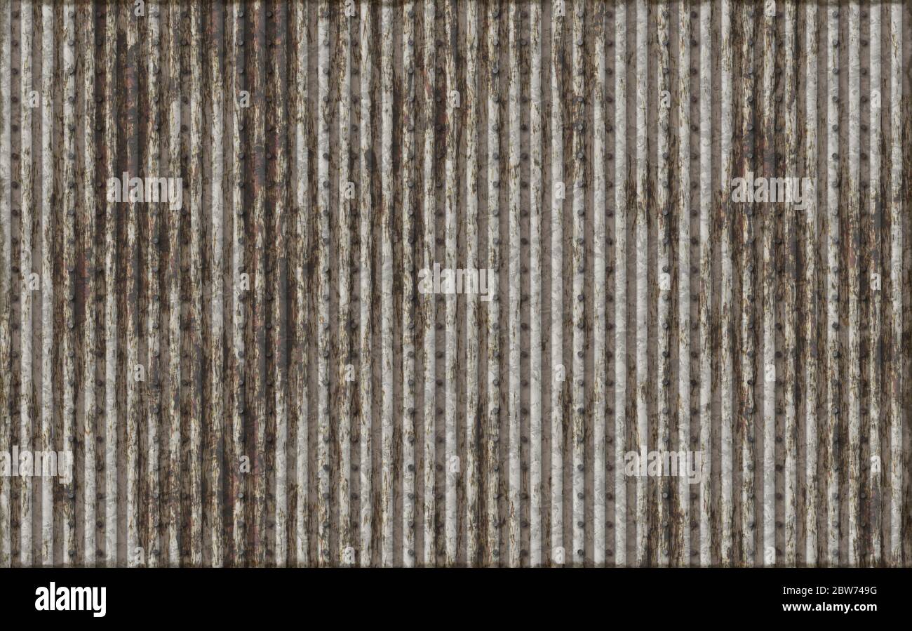 dirty corrugated industrie panel wall Stock Photo - Alamy