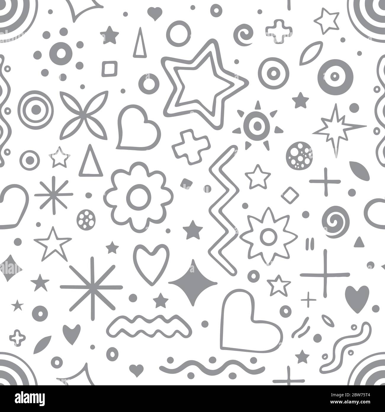 Doodle seamless pattern. Hand drawn endless texture. Sketch drawing