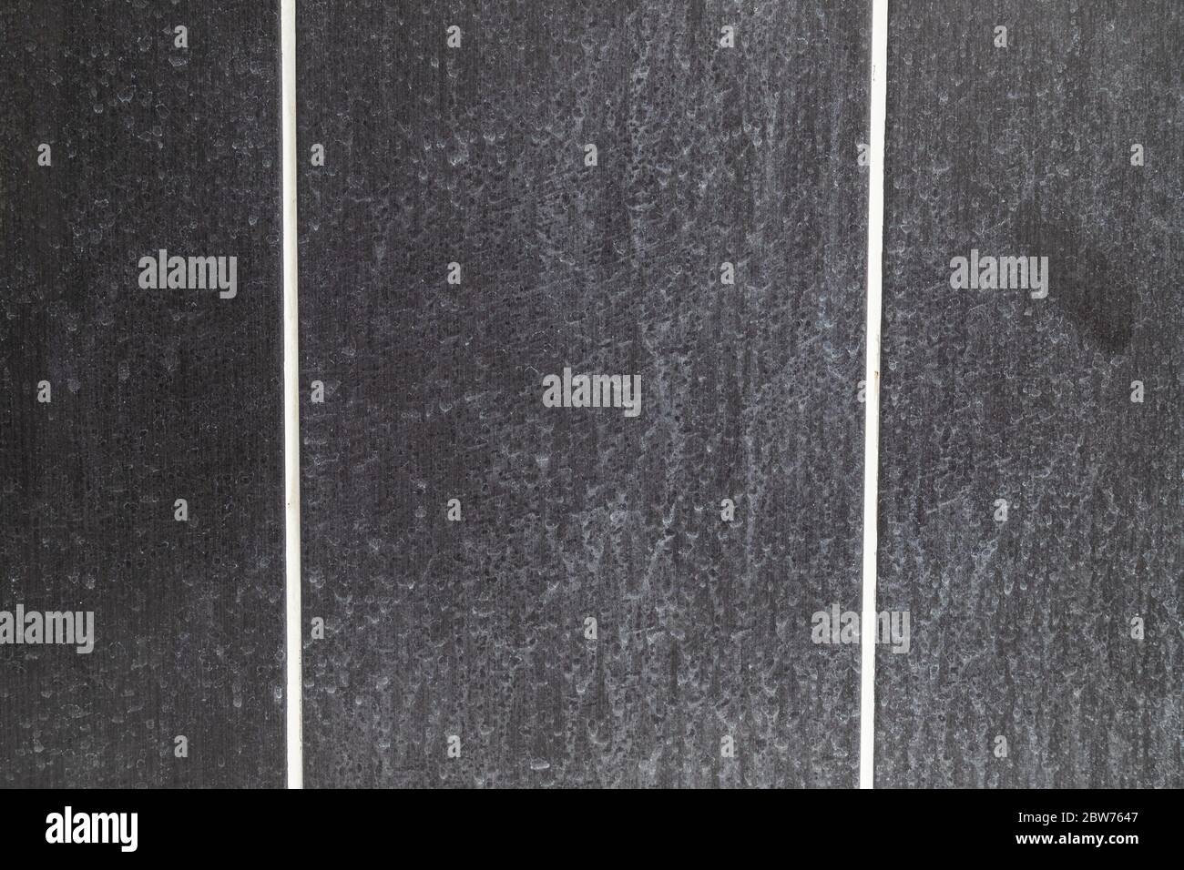 White marks on tiles in a shower from the water and limescale Stock