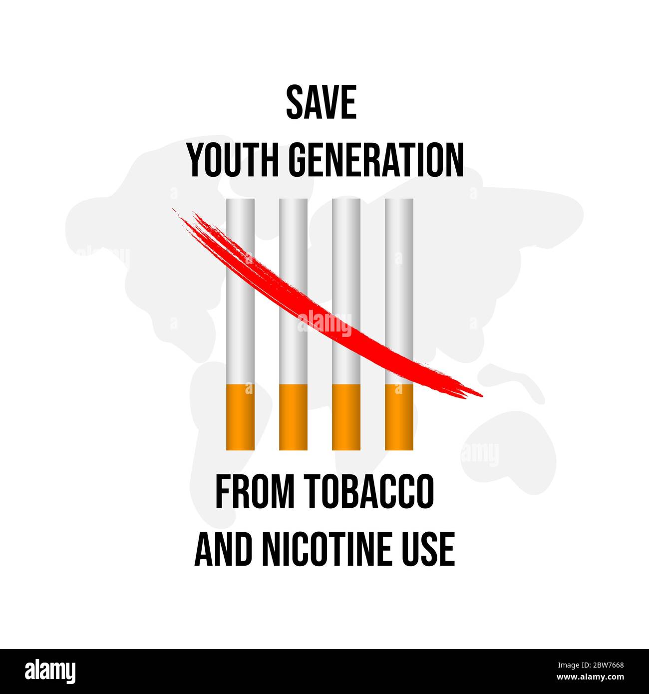 project towards no tobacco use Design for World no tobacco day. Protecting youth from industry  manipulation and preventing them from tobacco and nicotine use Stock Vector  Image & Art