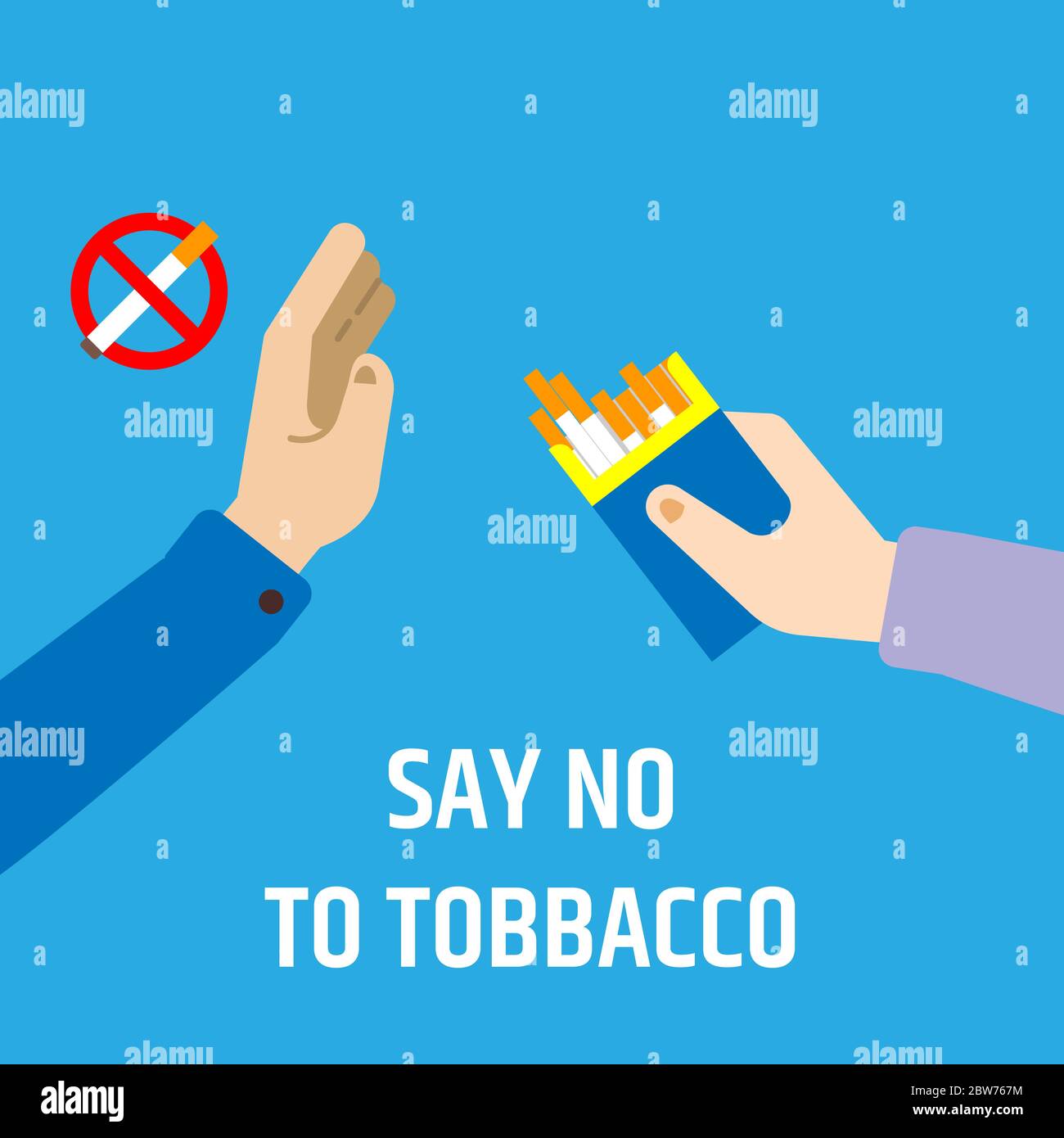 Design for World no tobacco day. Protecting youth from industry
